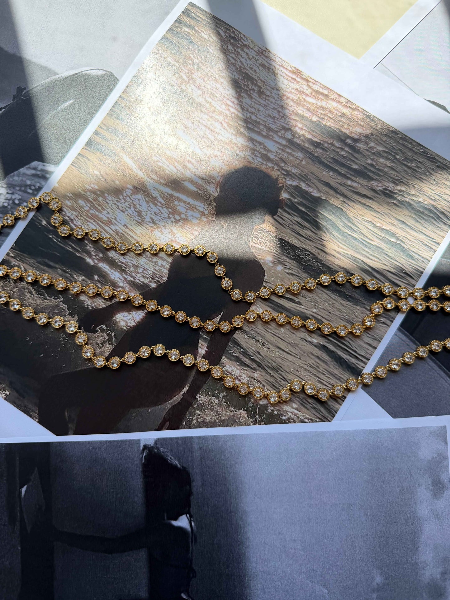 Majesty Tennis Necklace Gold / ατσάλινο κολιέ