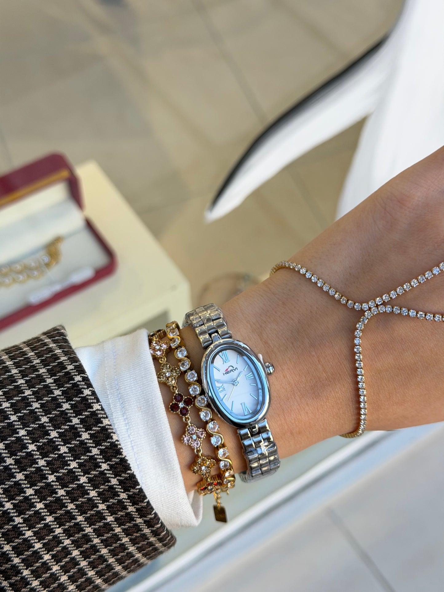 “Simple Silver Watch" steel watch