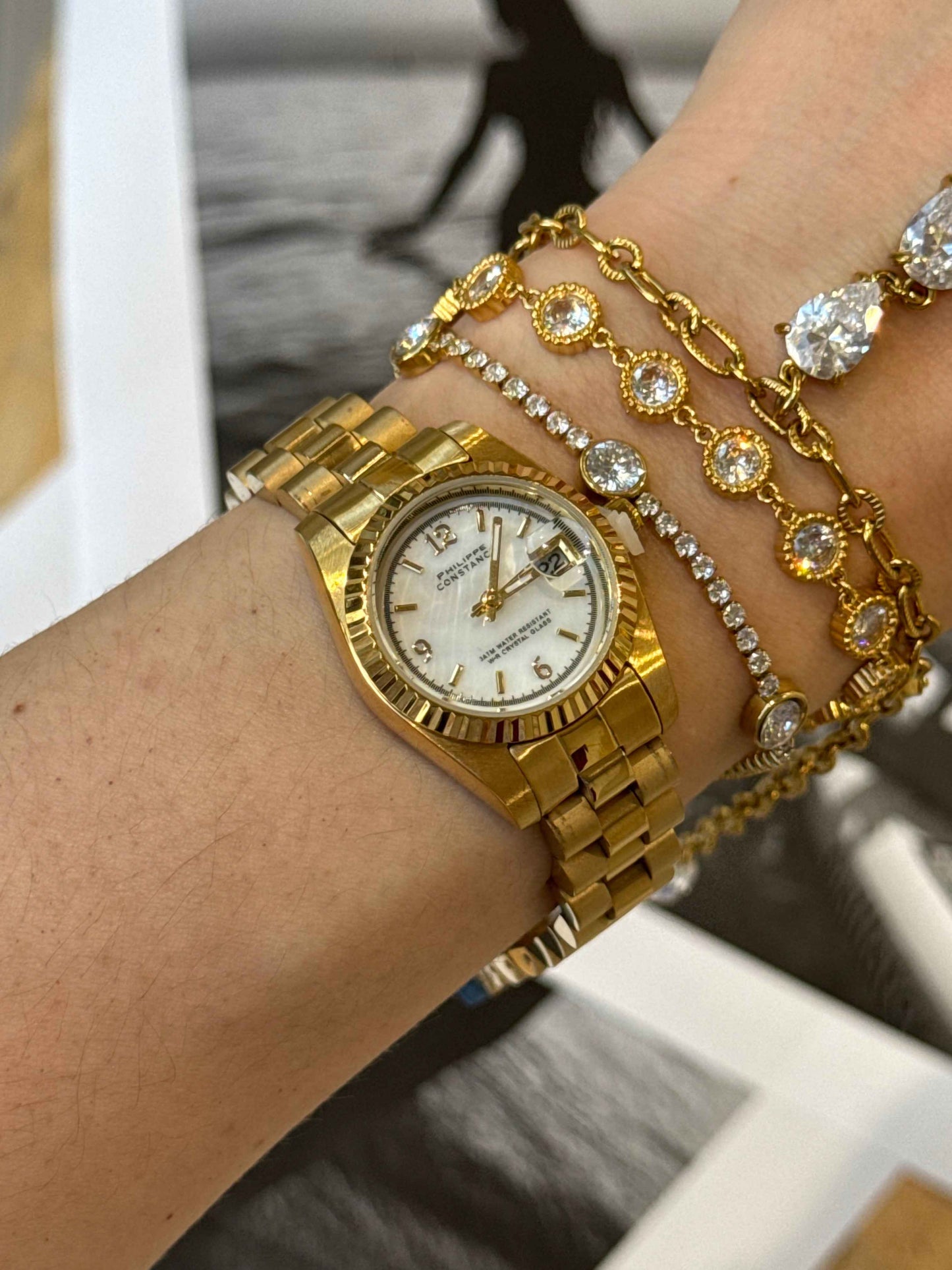 Antoinette Gold (small)– Αδιάβροχο Premium Ατσάλινο Ρολόι Stainless Steel