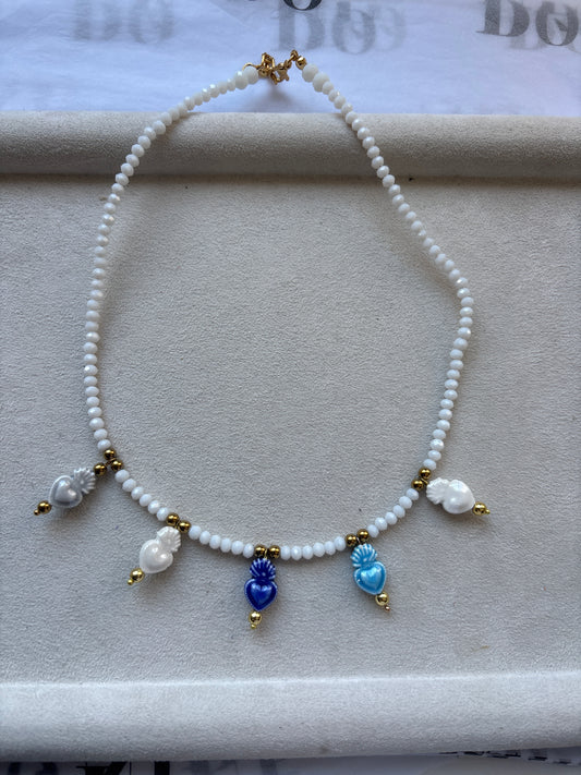 Heart Drops 💙✨ - Ατσάλινο κολιέ handmade by kika