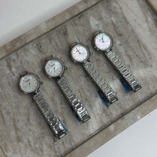 Ρολόι "Luminous Silver" με Άσπρο Καντράν και Ασημί Λουρί | Ατσάλινη Κατασκευή