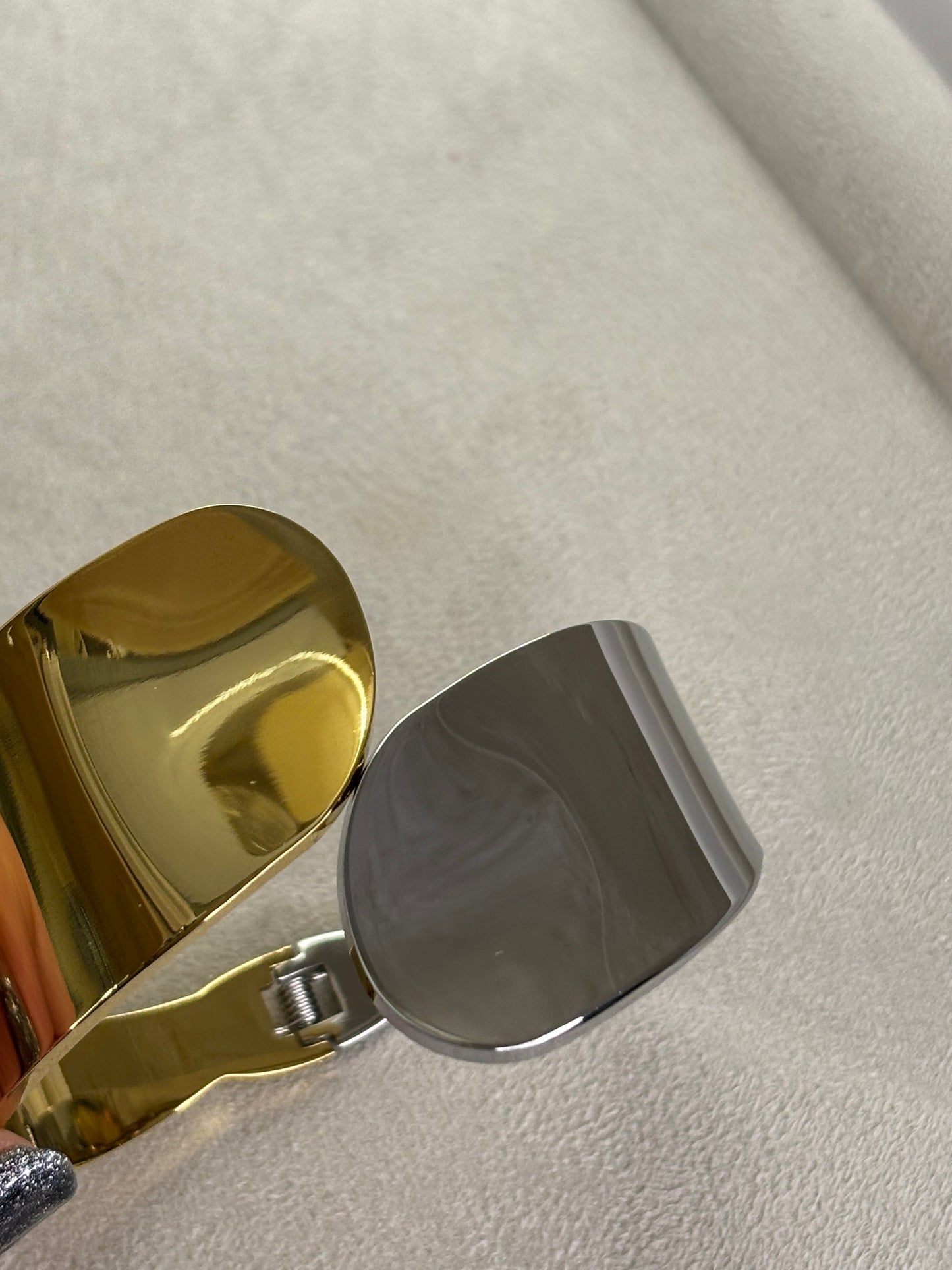 Χειροπέδα μιξ χρυσό ασημένιο