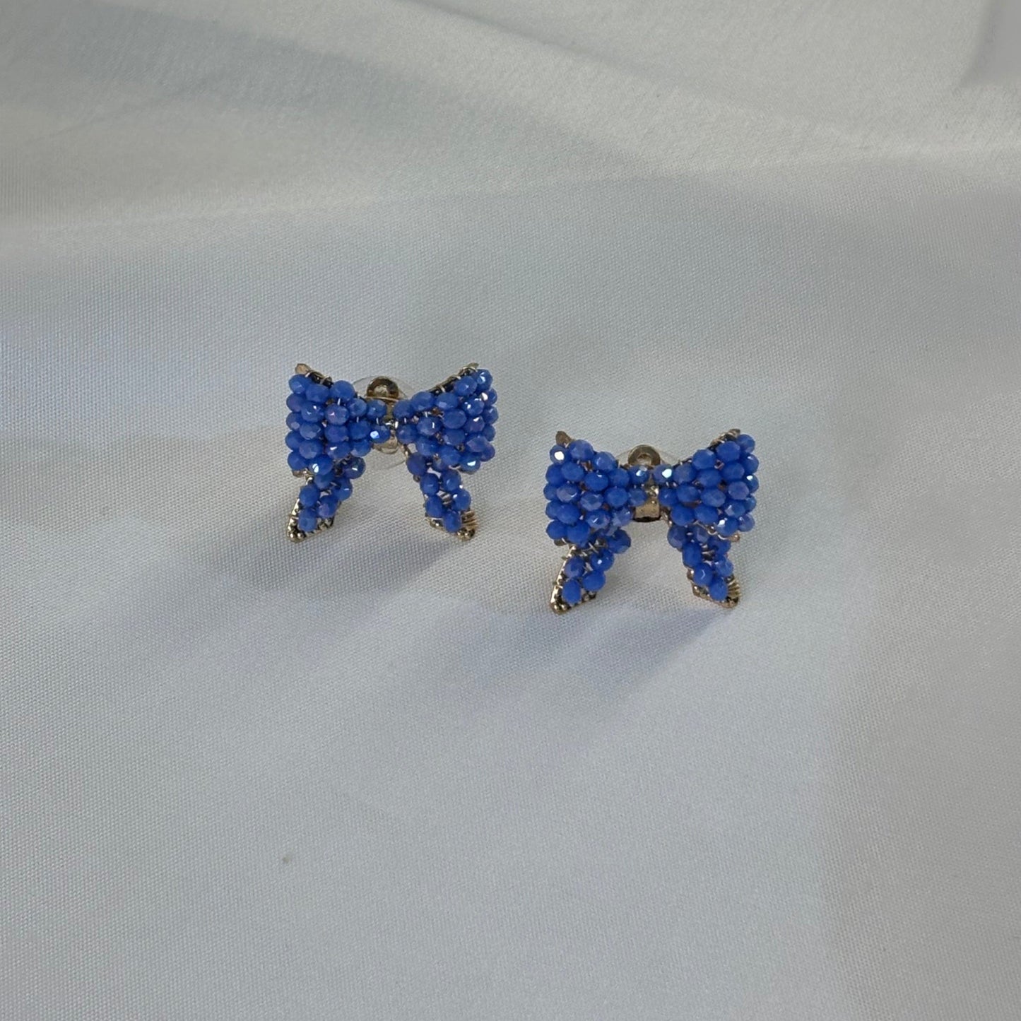 Γυναικεία Σκουλαρίκια Κομψά Μπολόνια Πλεκτά Μπλε | Pnoe Studio