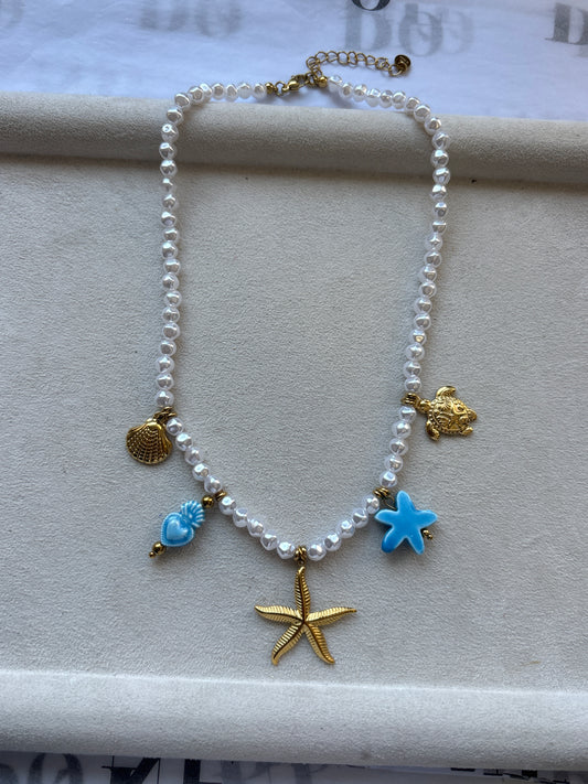 Sea Treasures 🐚💫 - Aτσάλινο κολιέ handmade by kika