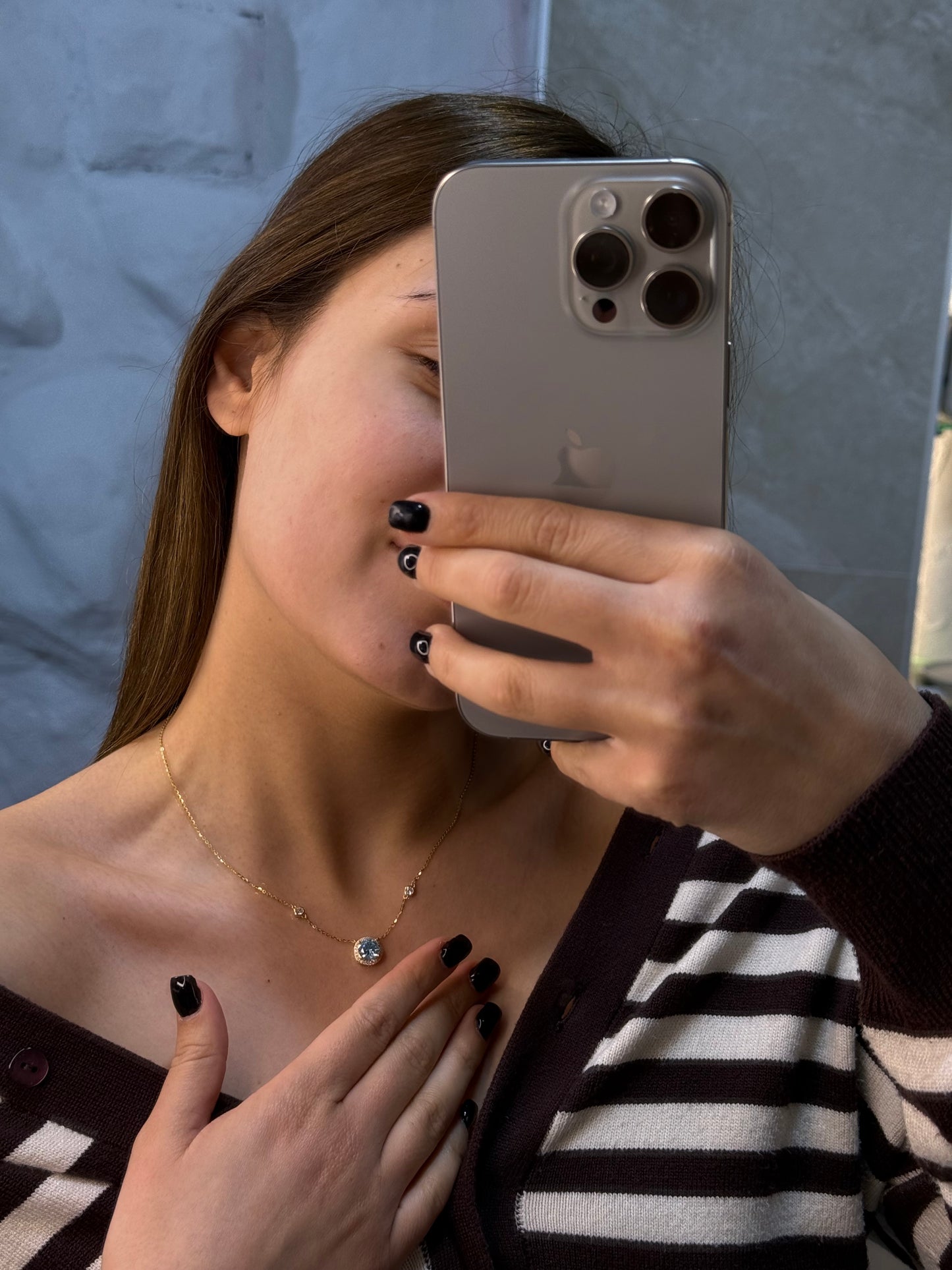 Ασήμι 925✨ Κολιέ με μπλε πέτρα