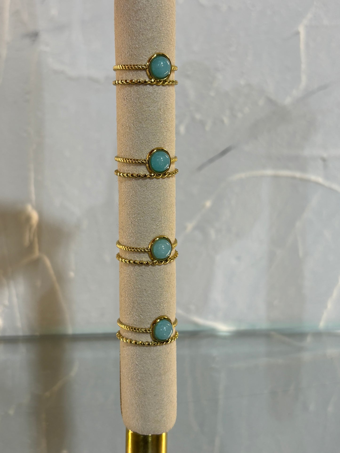 Δαχτυλίδι χρυσό με μπλε πέτρα