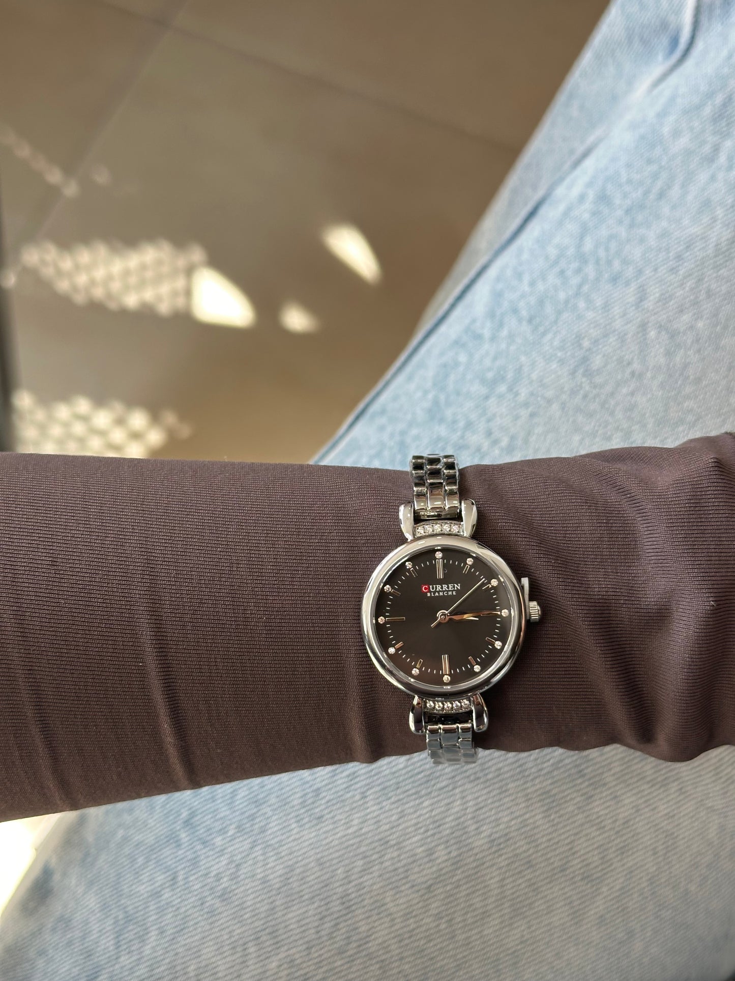 Ρολόι "Midnight Silver" με Μαύρο Στρογγυλό Καντράν και Ασημί Λουρί | Ατσάλινη Κατασκευή