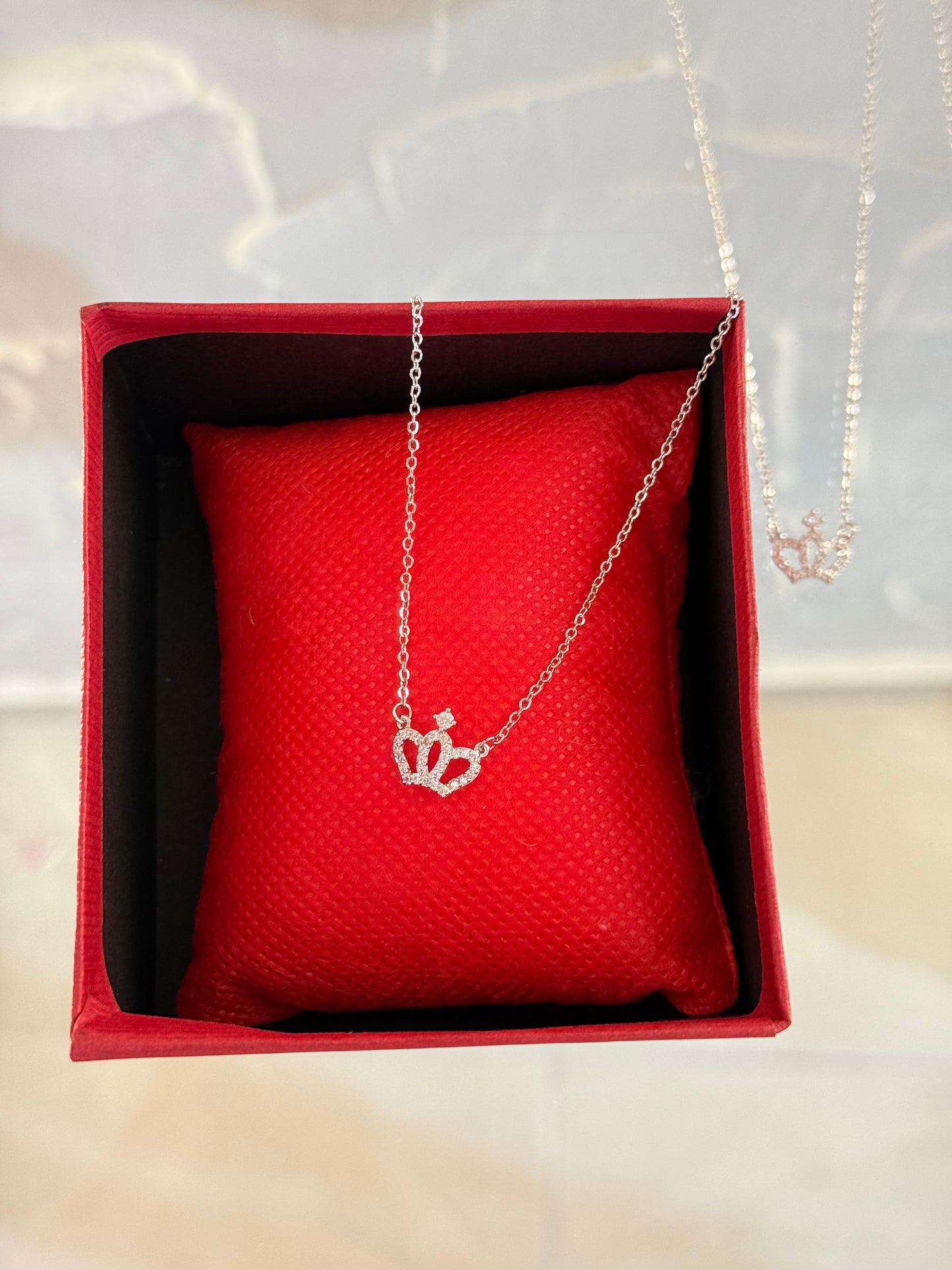 Ασημί Κολιέ Princess