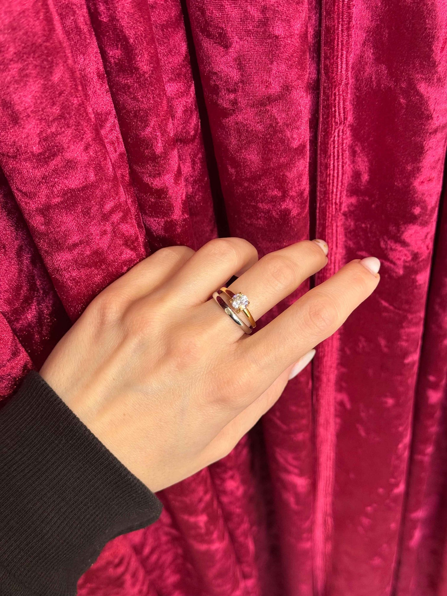 Duo Sparkle – δαχτυλίδι stainless steel