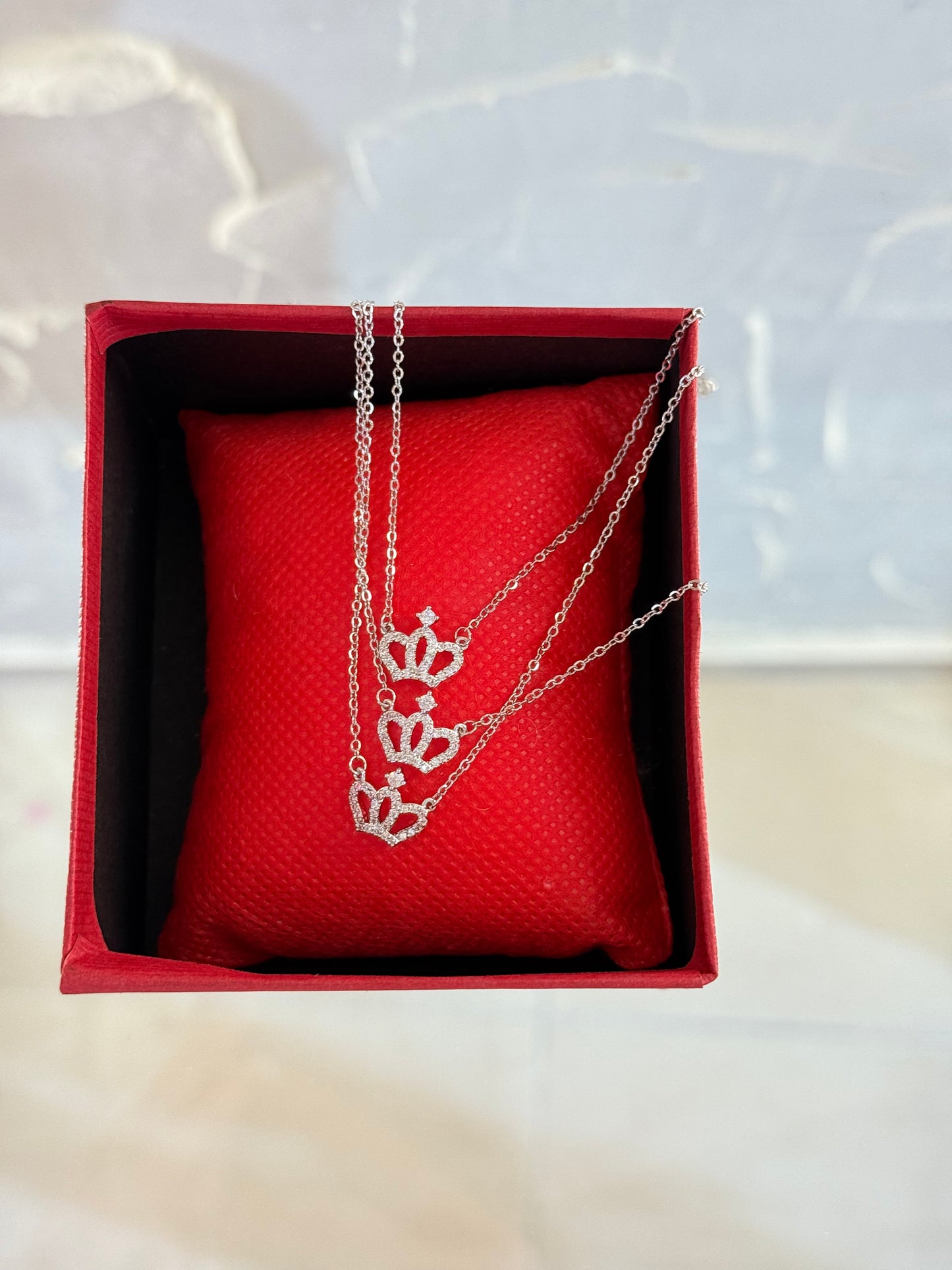 Ασημί Κολιέ Princess