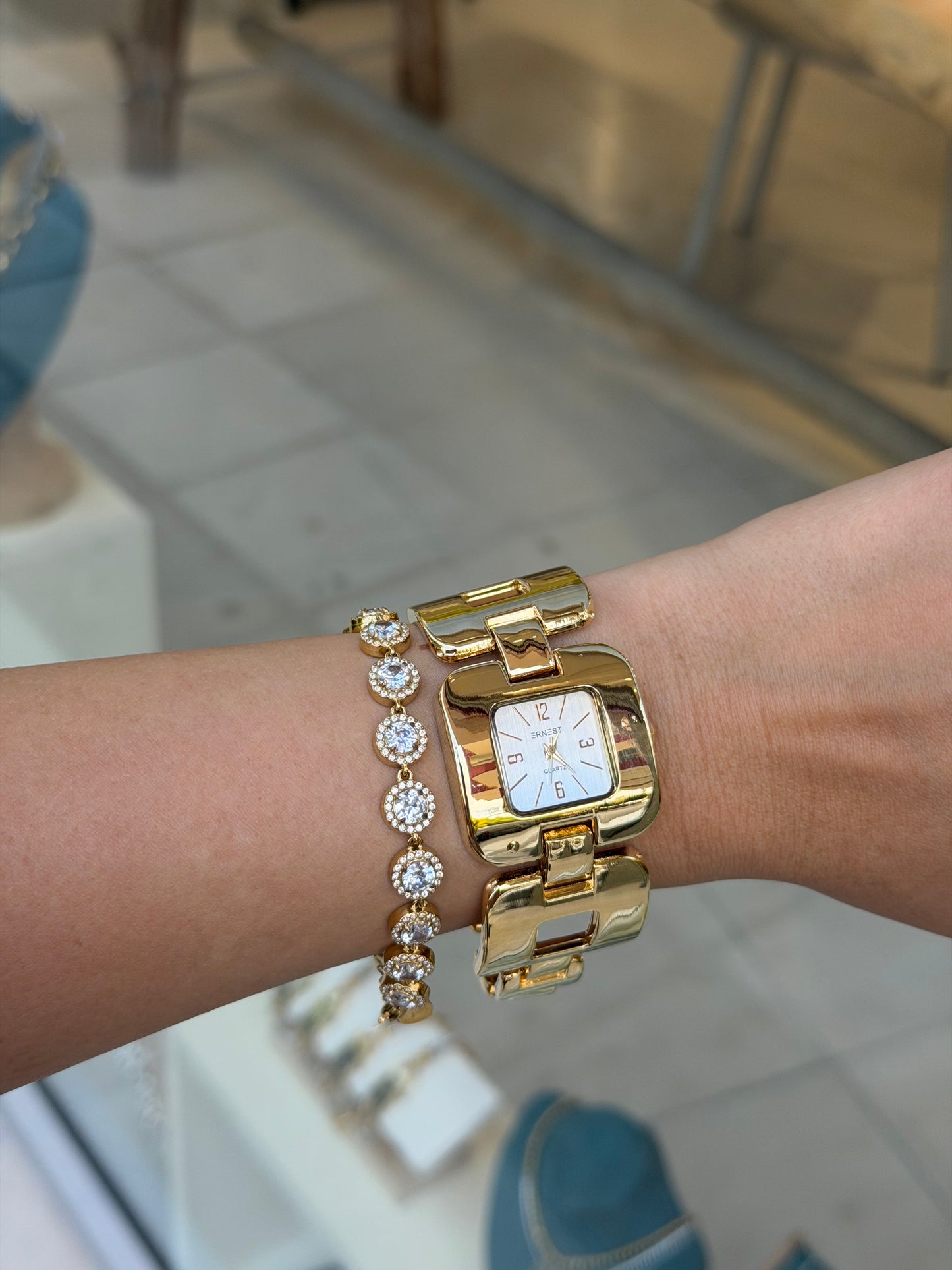 Celeste Gold Watch - Ανθεκτικός Ορείχαλκος