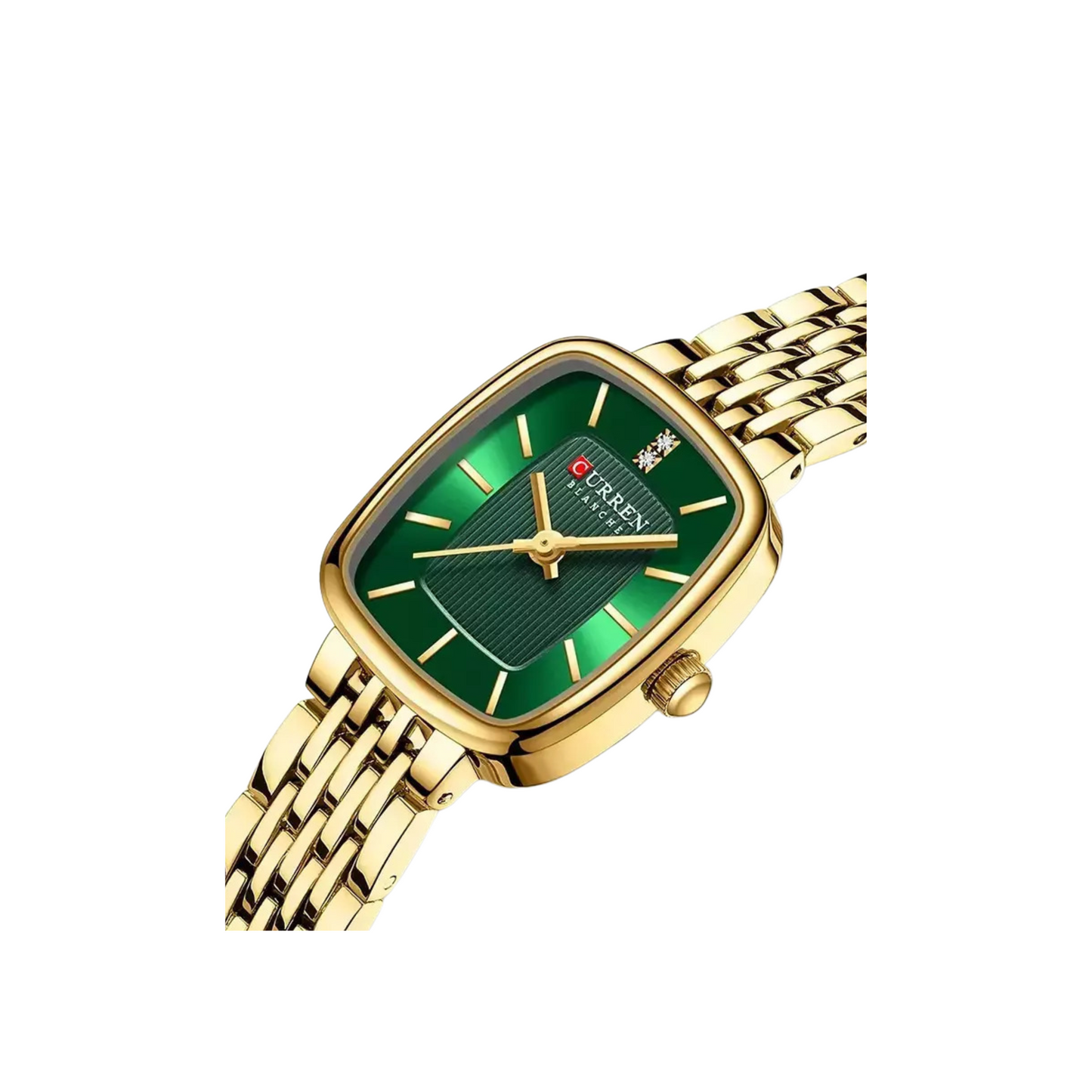 Emerald gold ✨ Steel Gold Watches With Green Dial