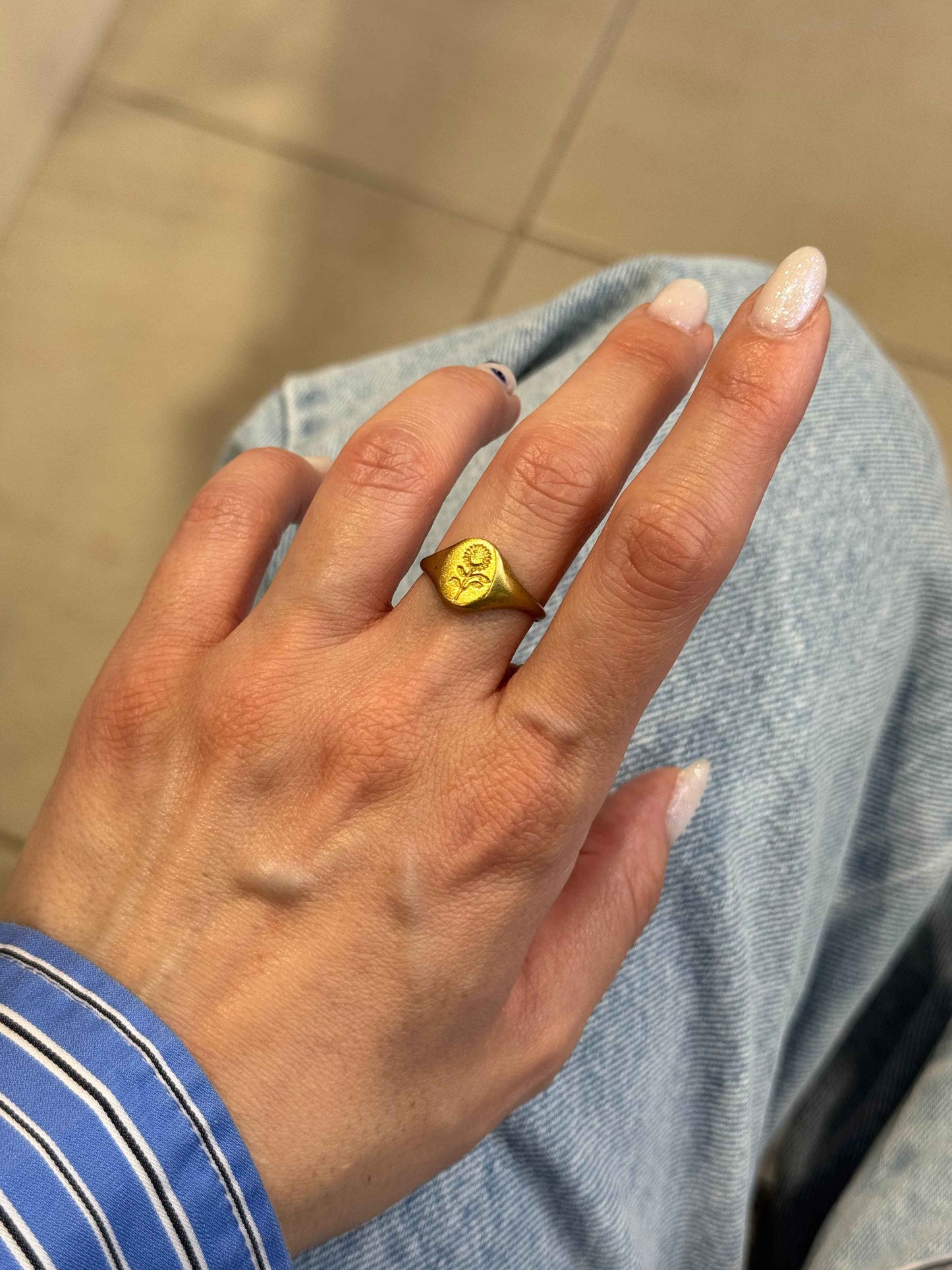 Sunflower Signet – Δαχτυλίδι Ασήμι 925