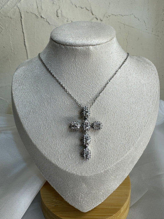 Σταύρος με στρας  σε χρυσό και ασημί