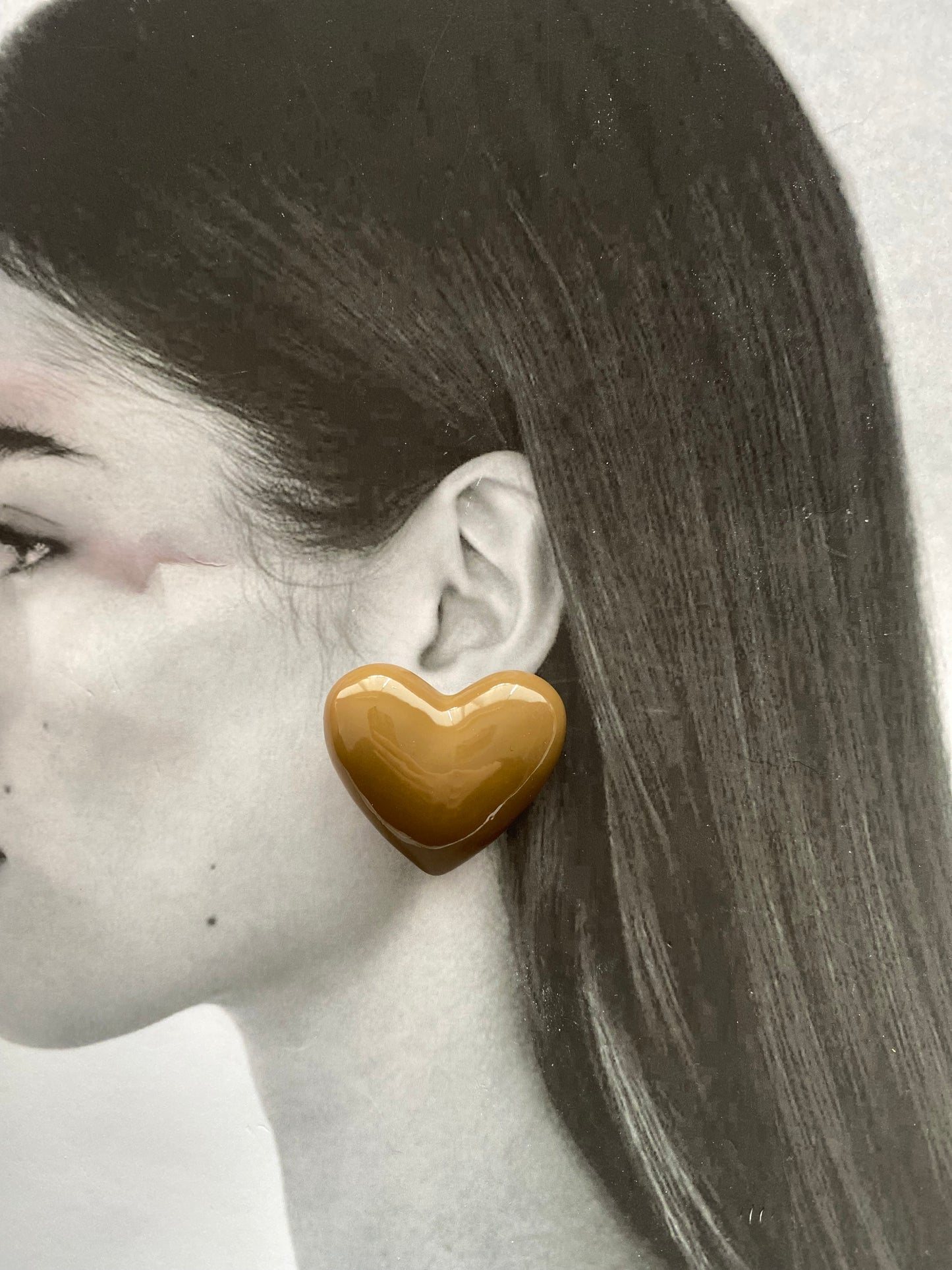 “Simply heart” ορειχάλκινο σκουλαρίκι