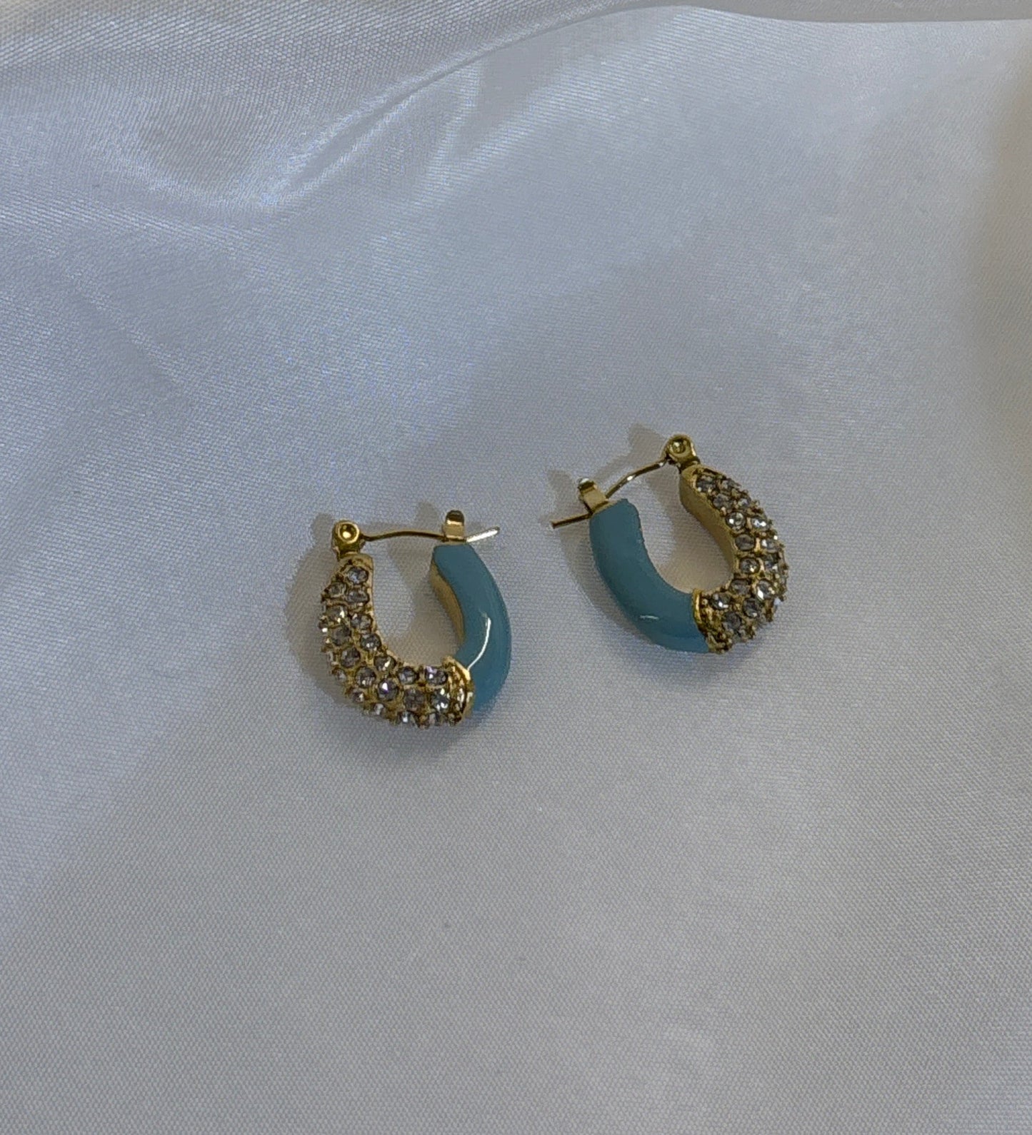 Σκουλαρίκι κρικακι με μπλε χρώμα