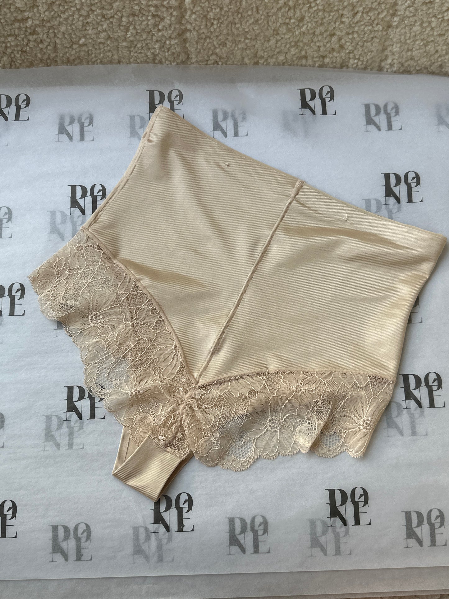 SCULPT LACE BRIEF – NUDE