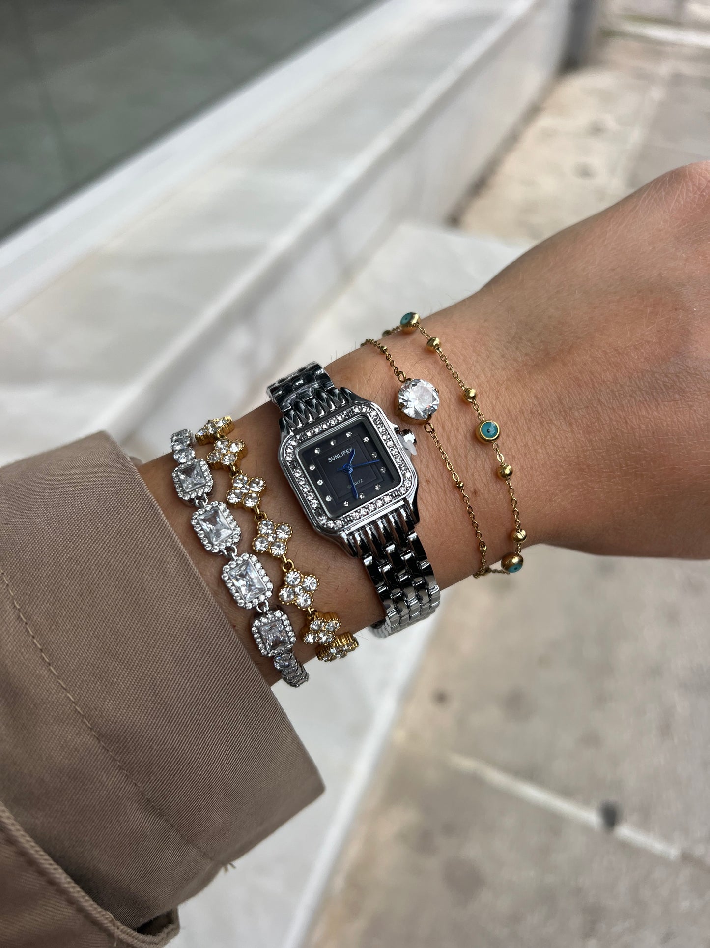 Noir Éclat — Αδιάβροχο Premium Ρολόι Stainless Steel