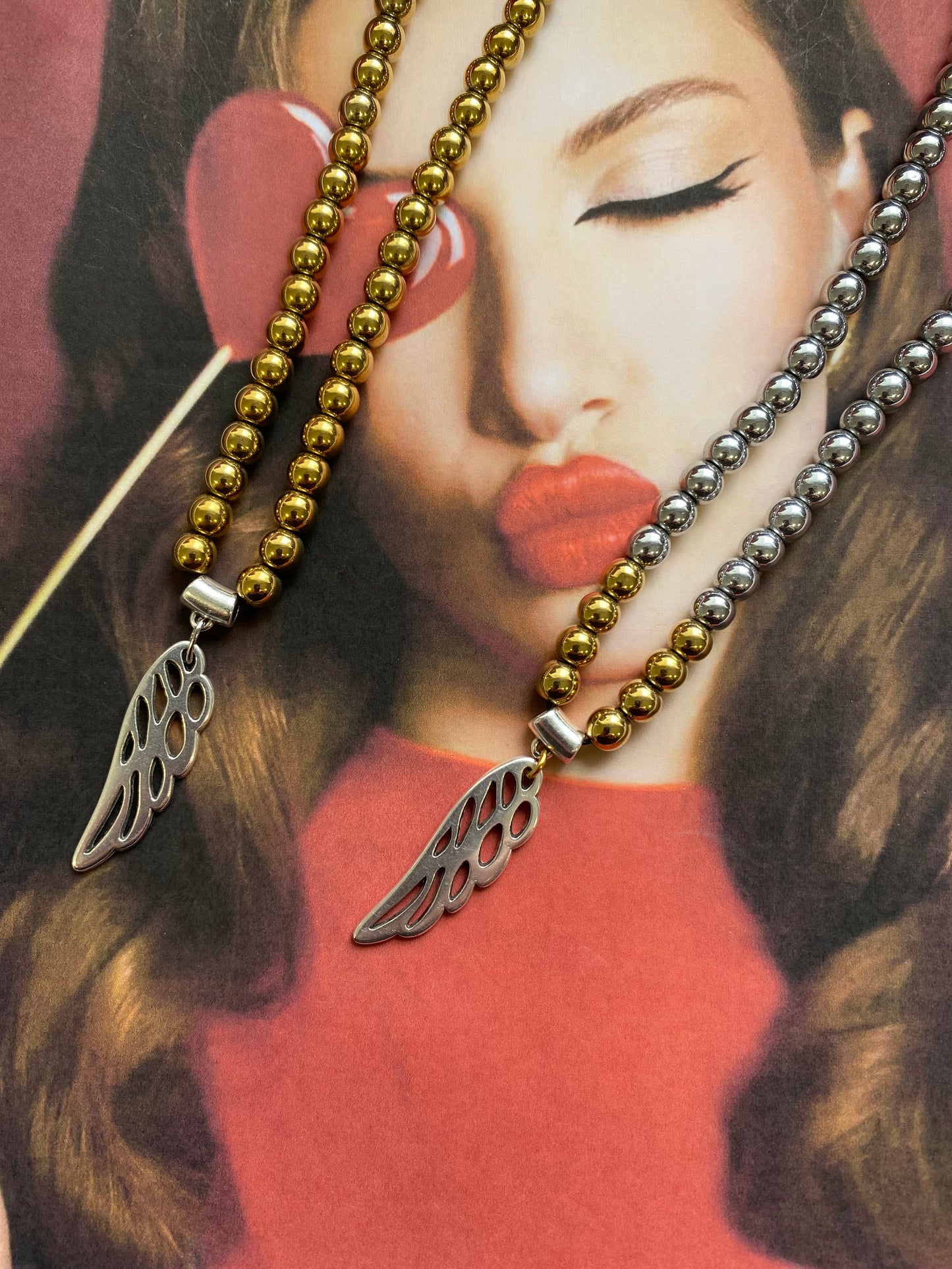 Angel Wings Duo-Χειροποίητα κοσμηματα από Pnoe