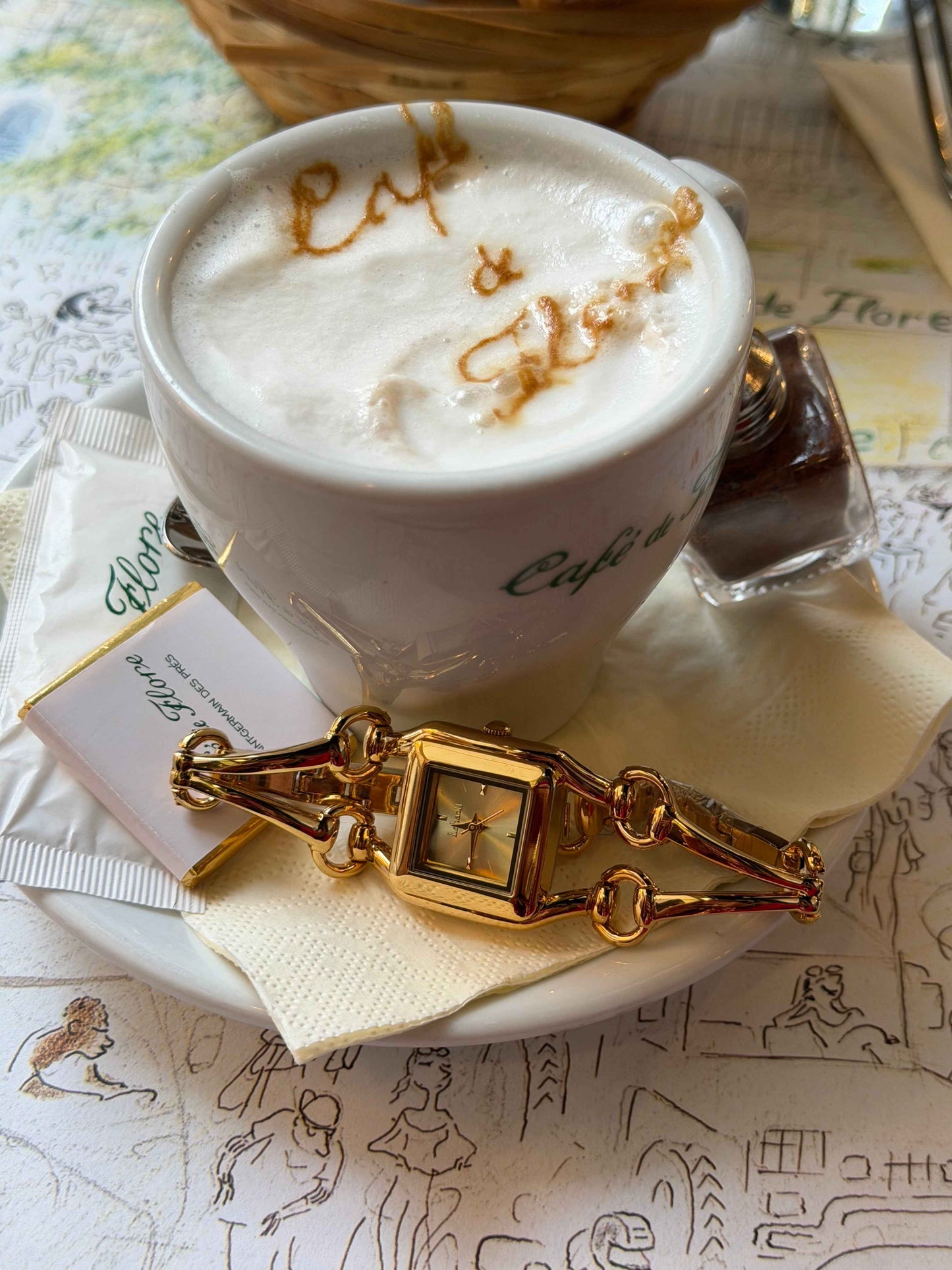Paris Café Élégance Ατσάλινο Ρολόι