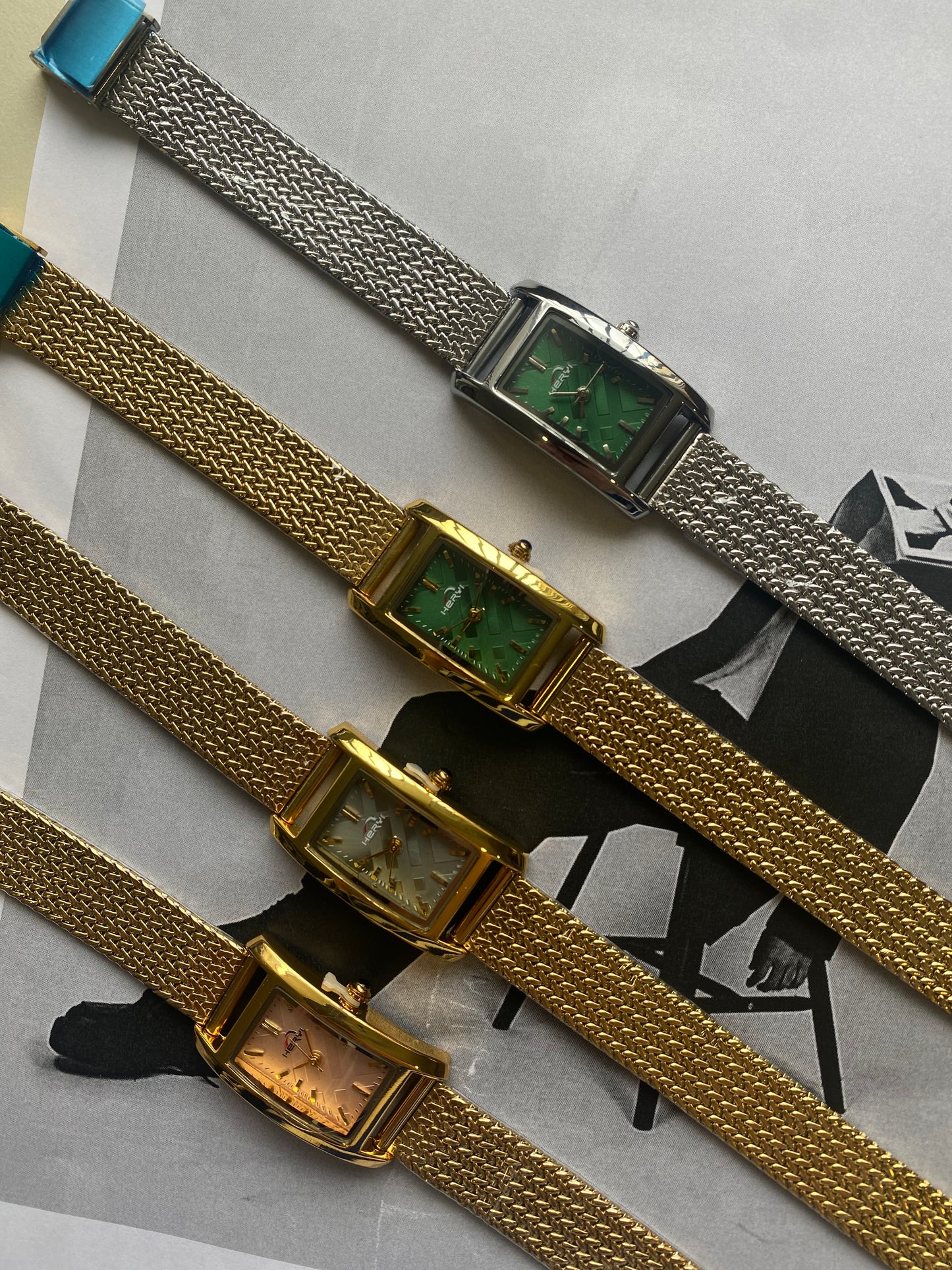 Verdant Royale Mesh Watch- stainless steel