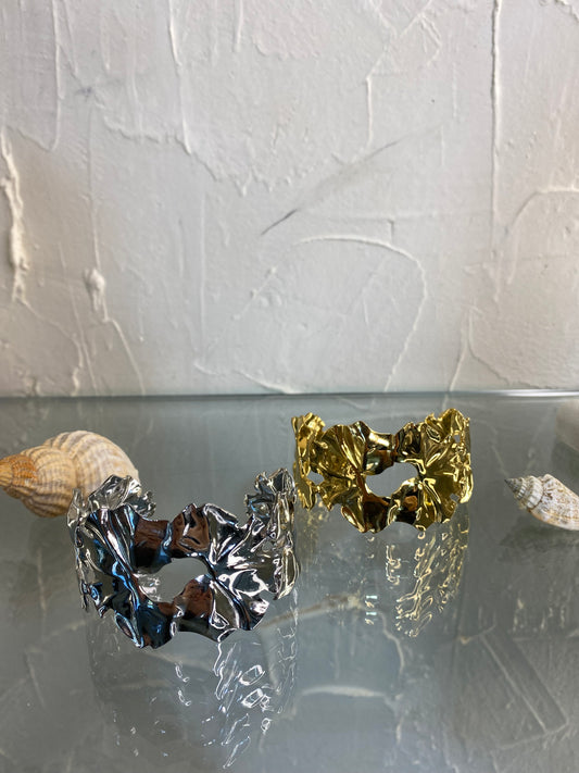 Χειροπέδα "Elsa & Aurora" – Ατσάλινη, Χρυσή ή Ασημί, Pnoe Studio