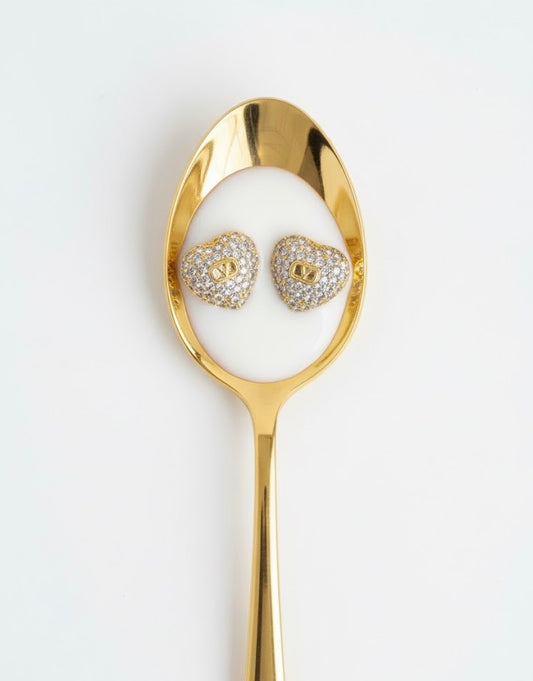 HEART ROYALE-σκουλαρίκια από ανθεκτικό ορείχαλκο