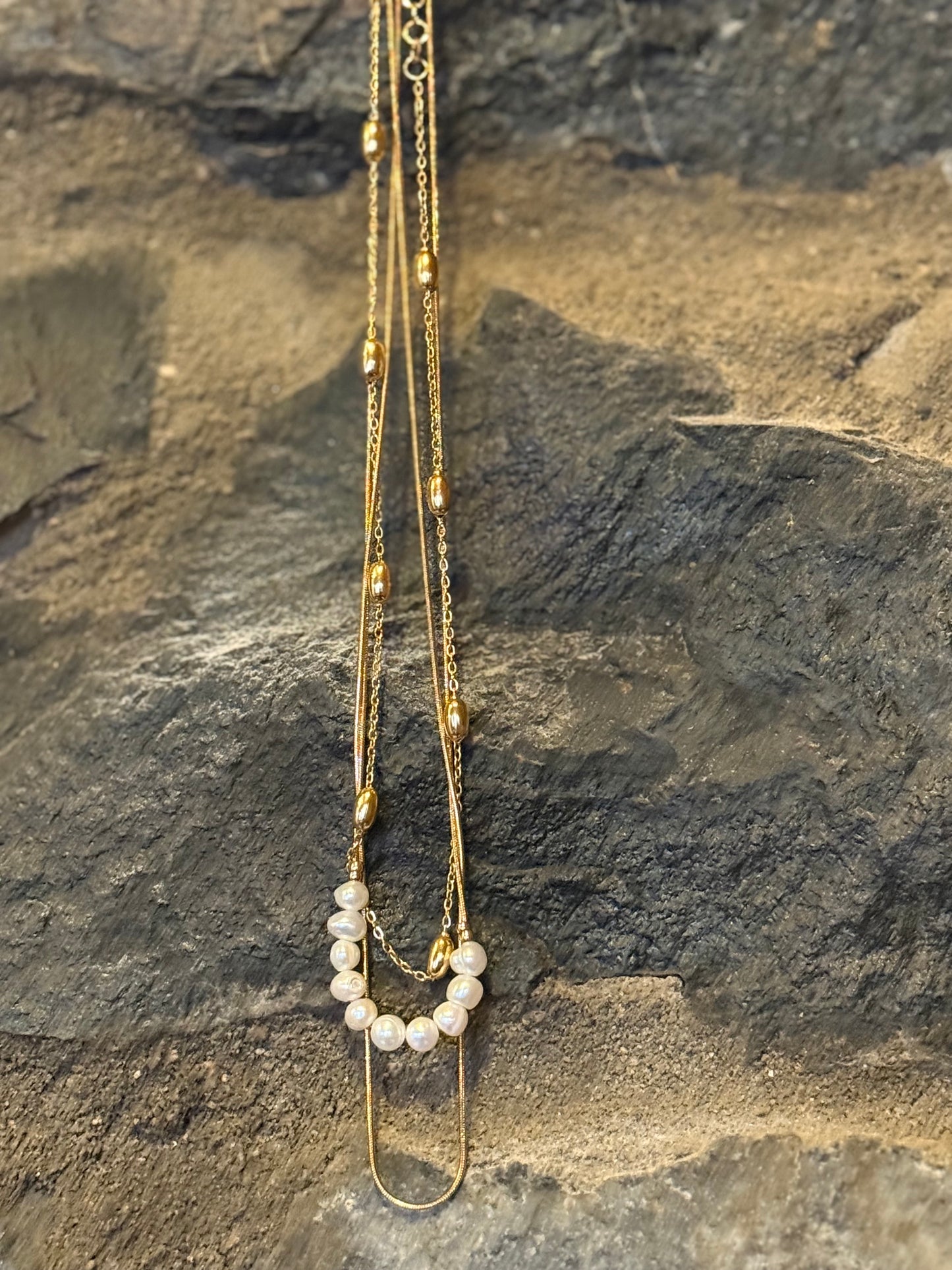 Crystal Ripples – κολιέ stainless steel