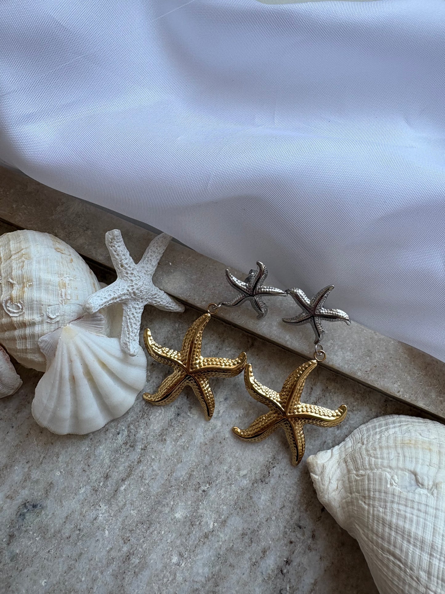 Starfish Drop Earrings