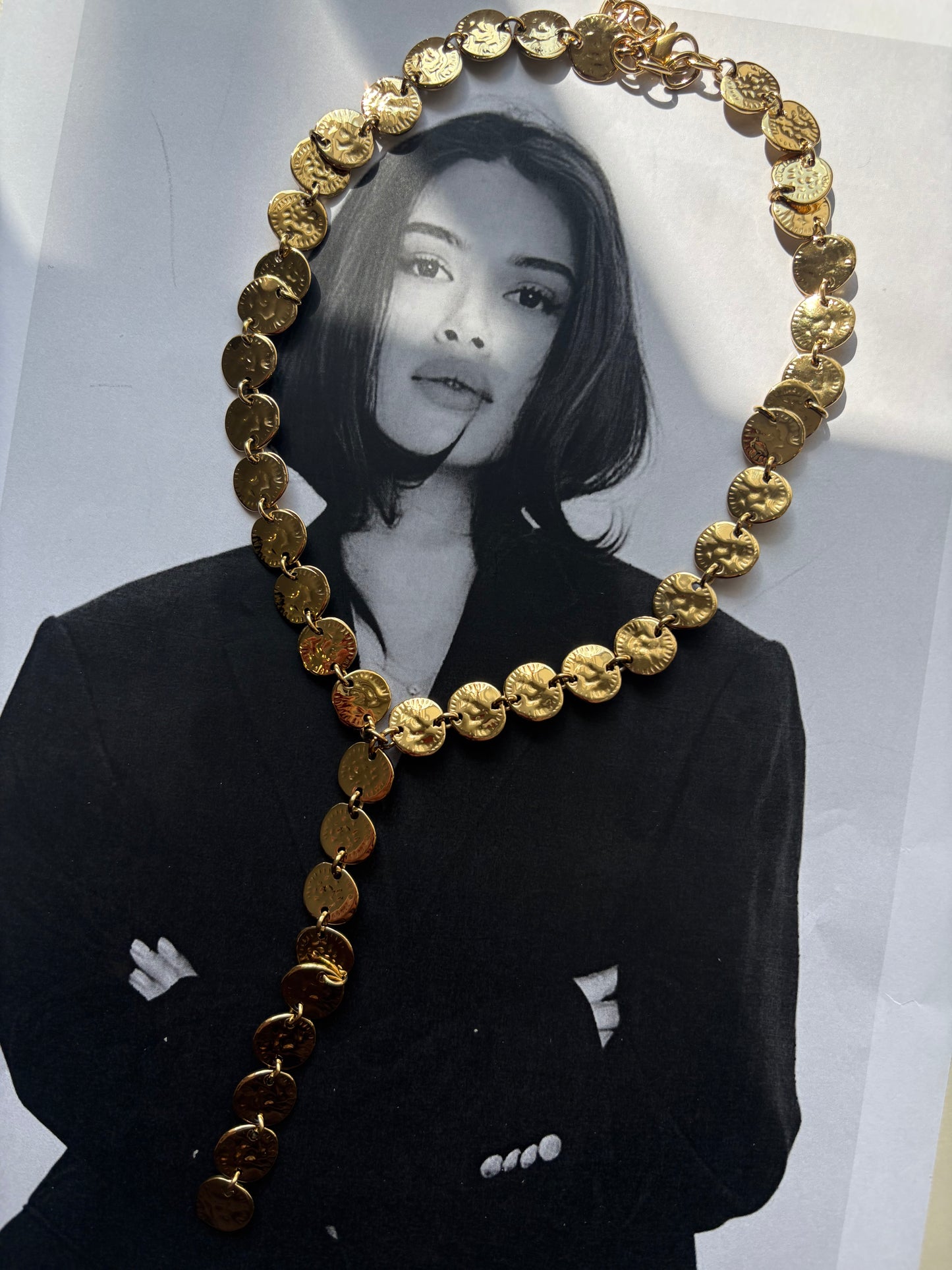 Golden Temptation Necklace – Ατσάλινο Κολιέ με Coin Drop
