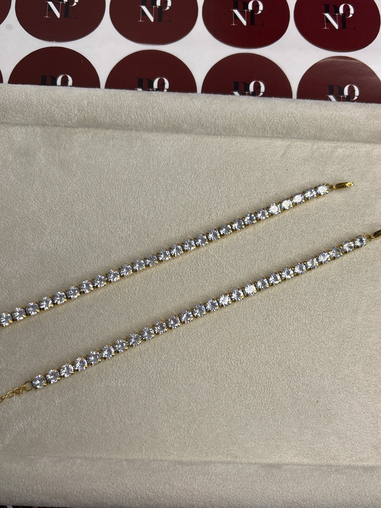 Tennis βραχιόλι χρυσό σε χοντρό μέγεθος