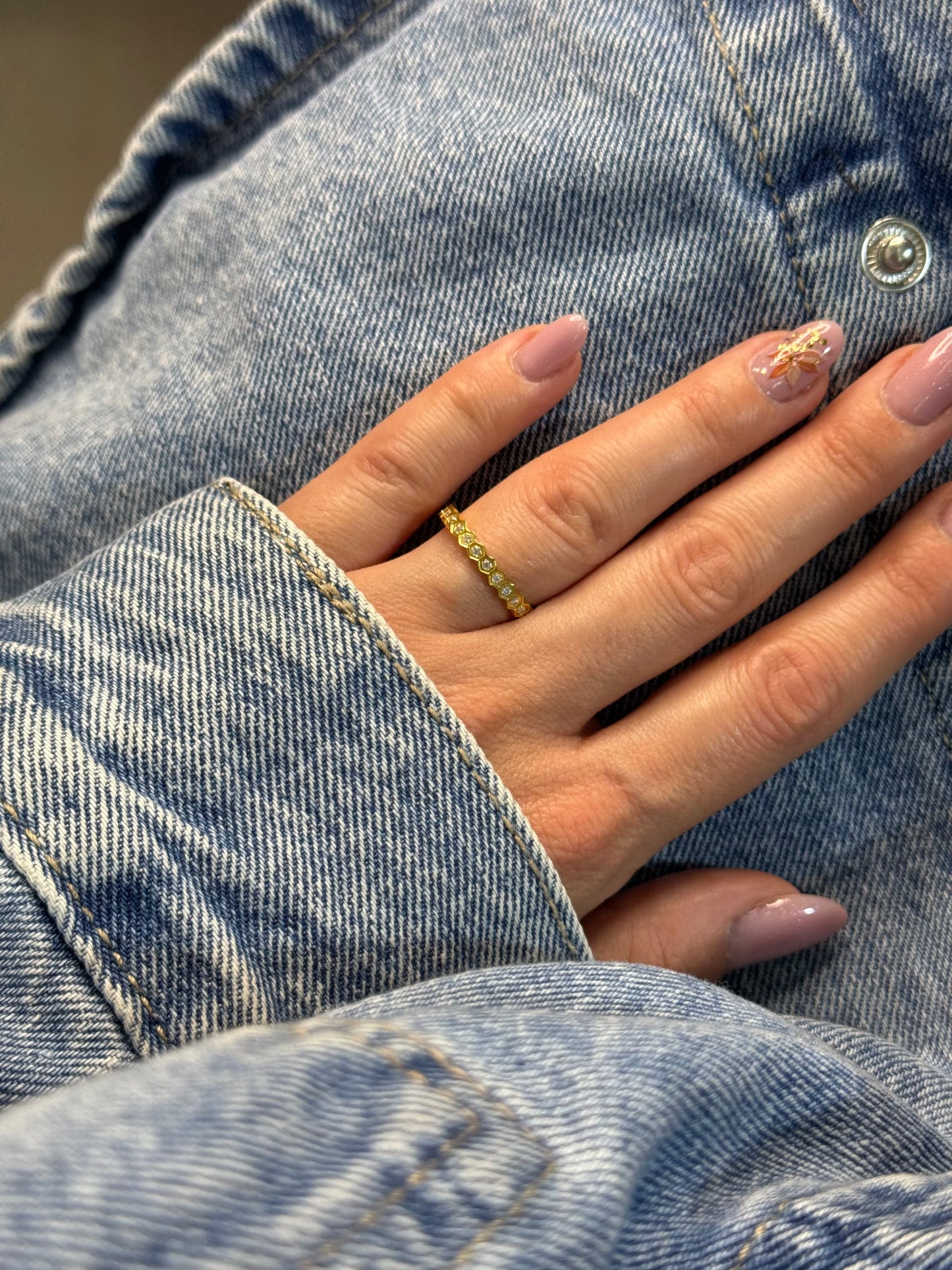 Golden Whisper- δαχτυλίδι stainless steel