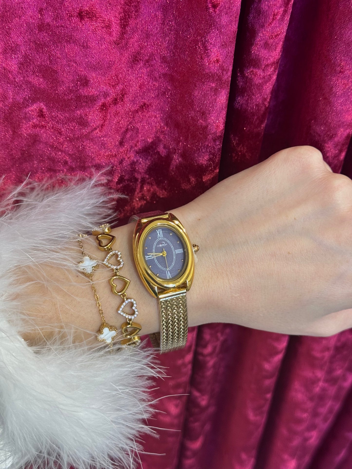 Midnight Oval – Stainless Steel Watch