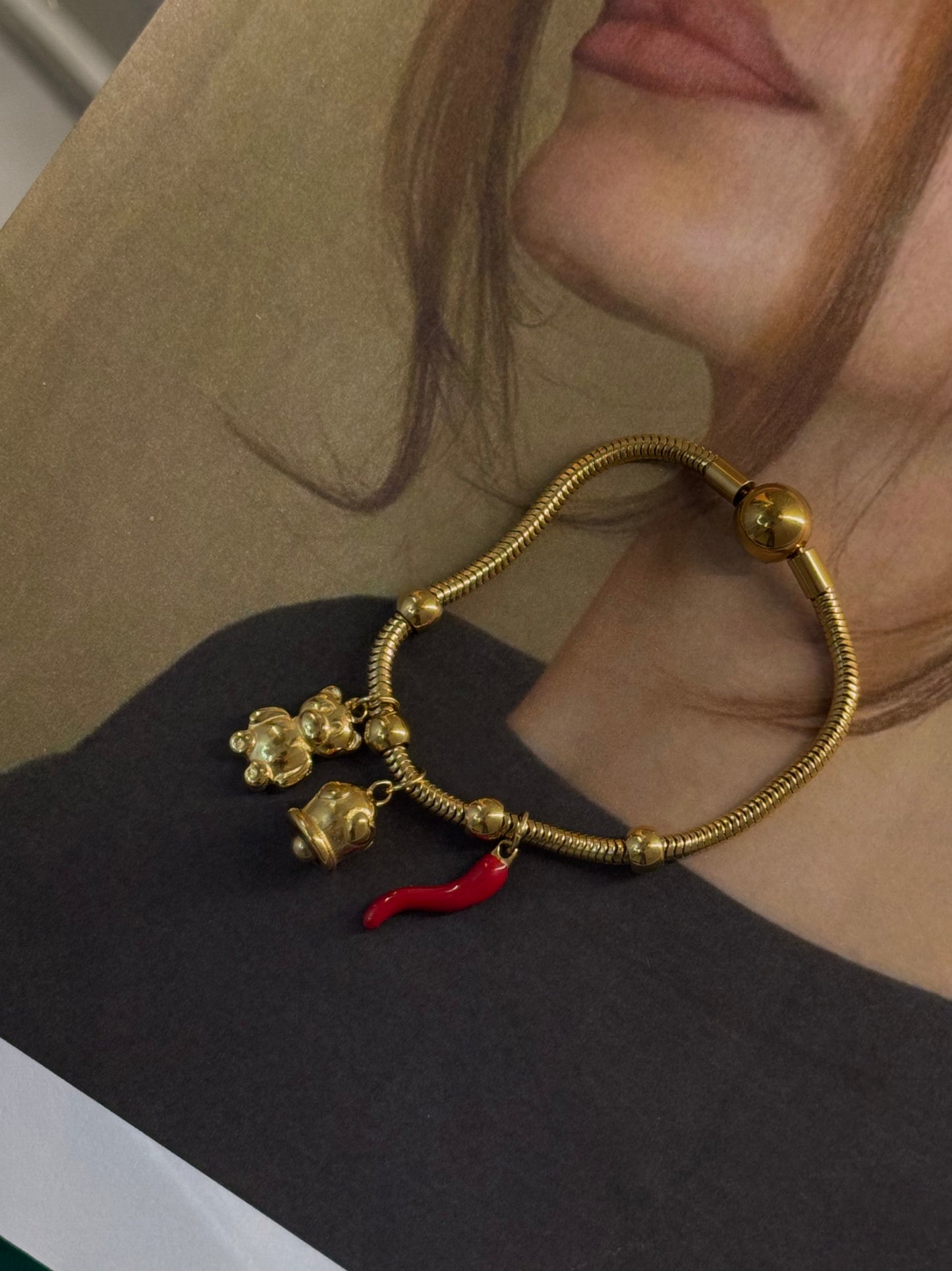 Scarlet Pop-βραχιόλι stainless steel