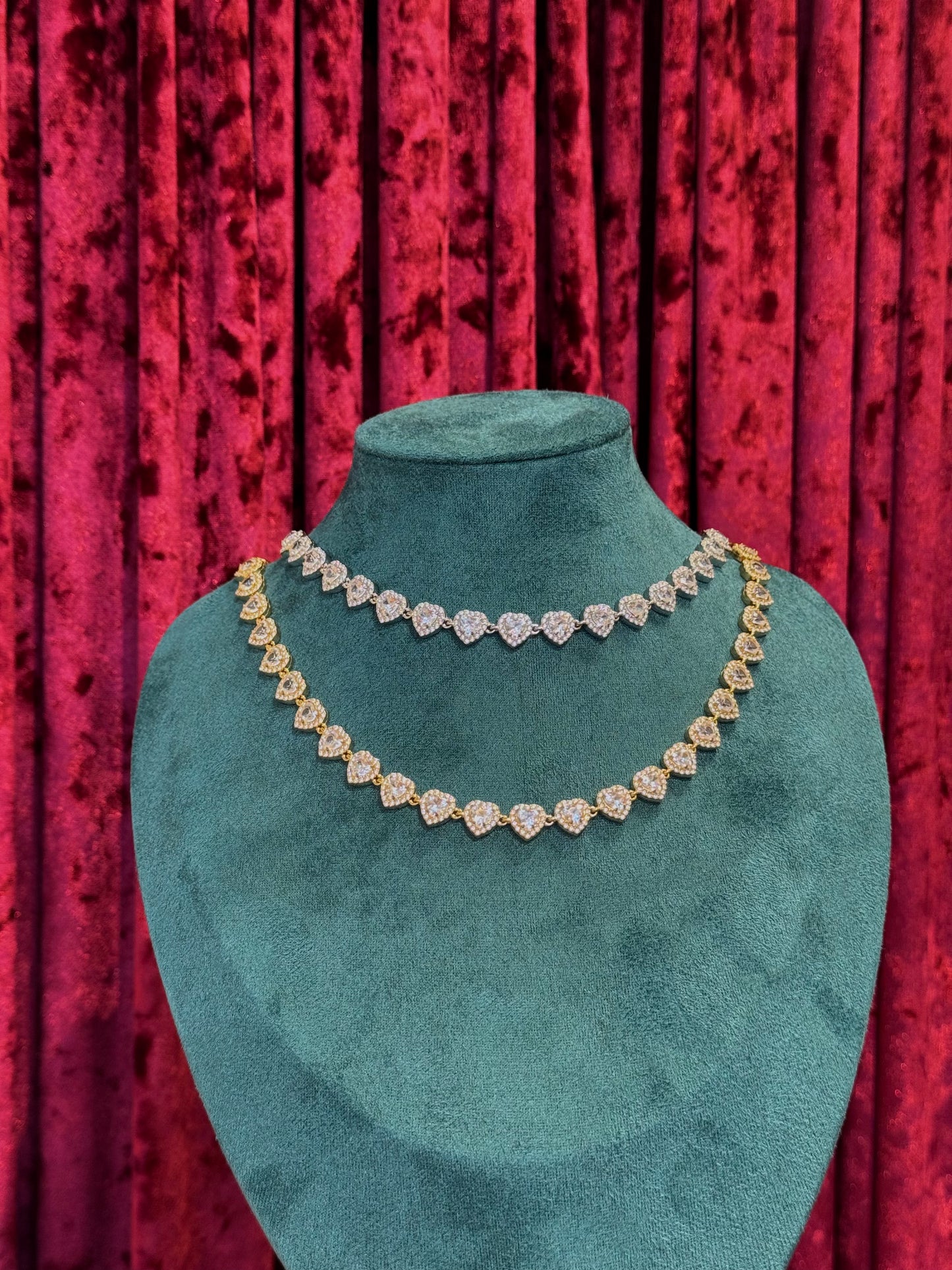 Santa Claus Neclase ✨ Ατσάλινο κολιέ με καρδίες 🎅🏻