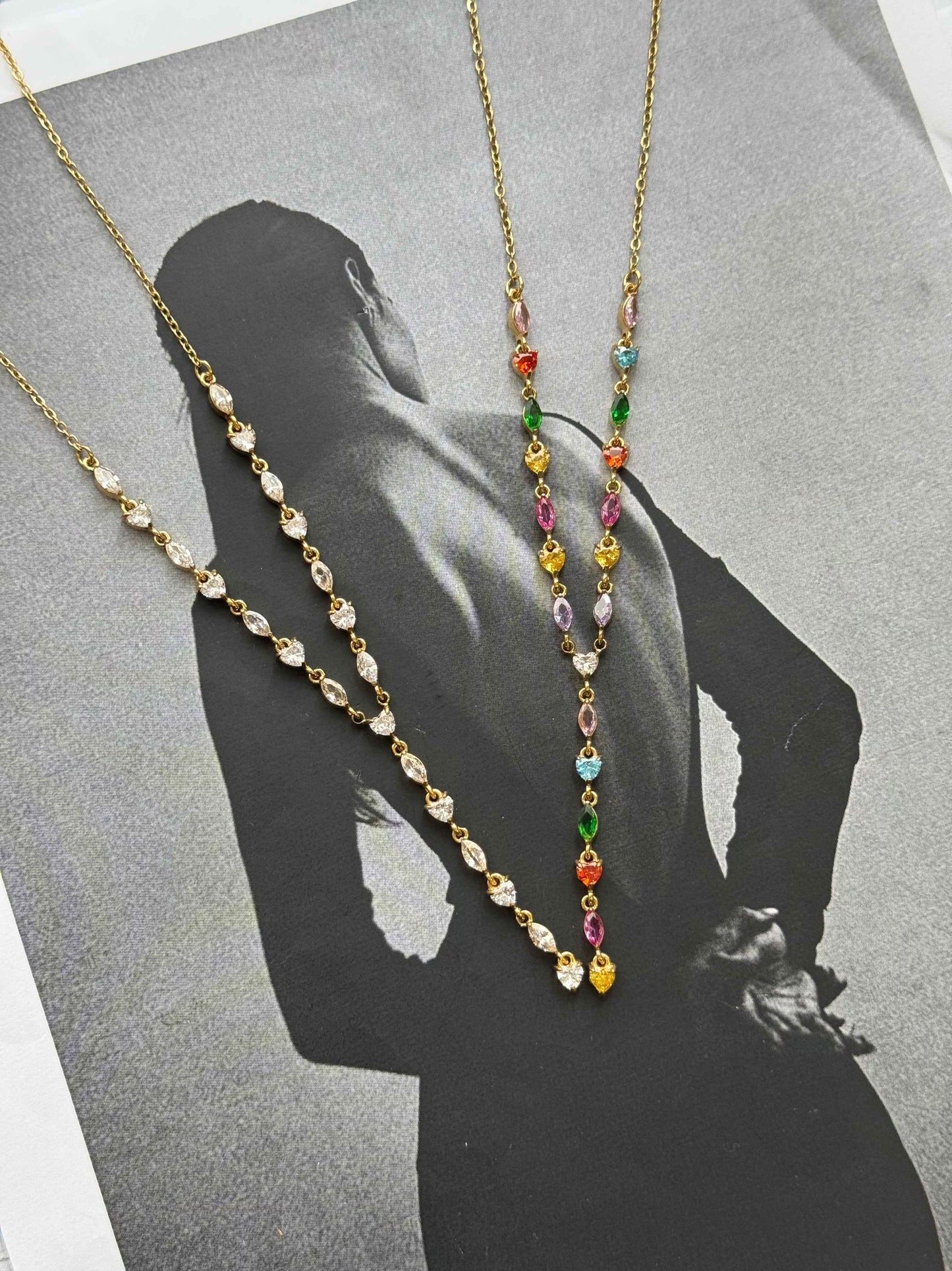 Crystal Petals – Κολιέ Stainless Steel