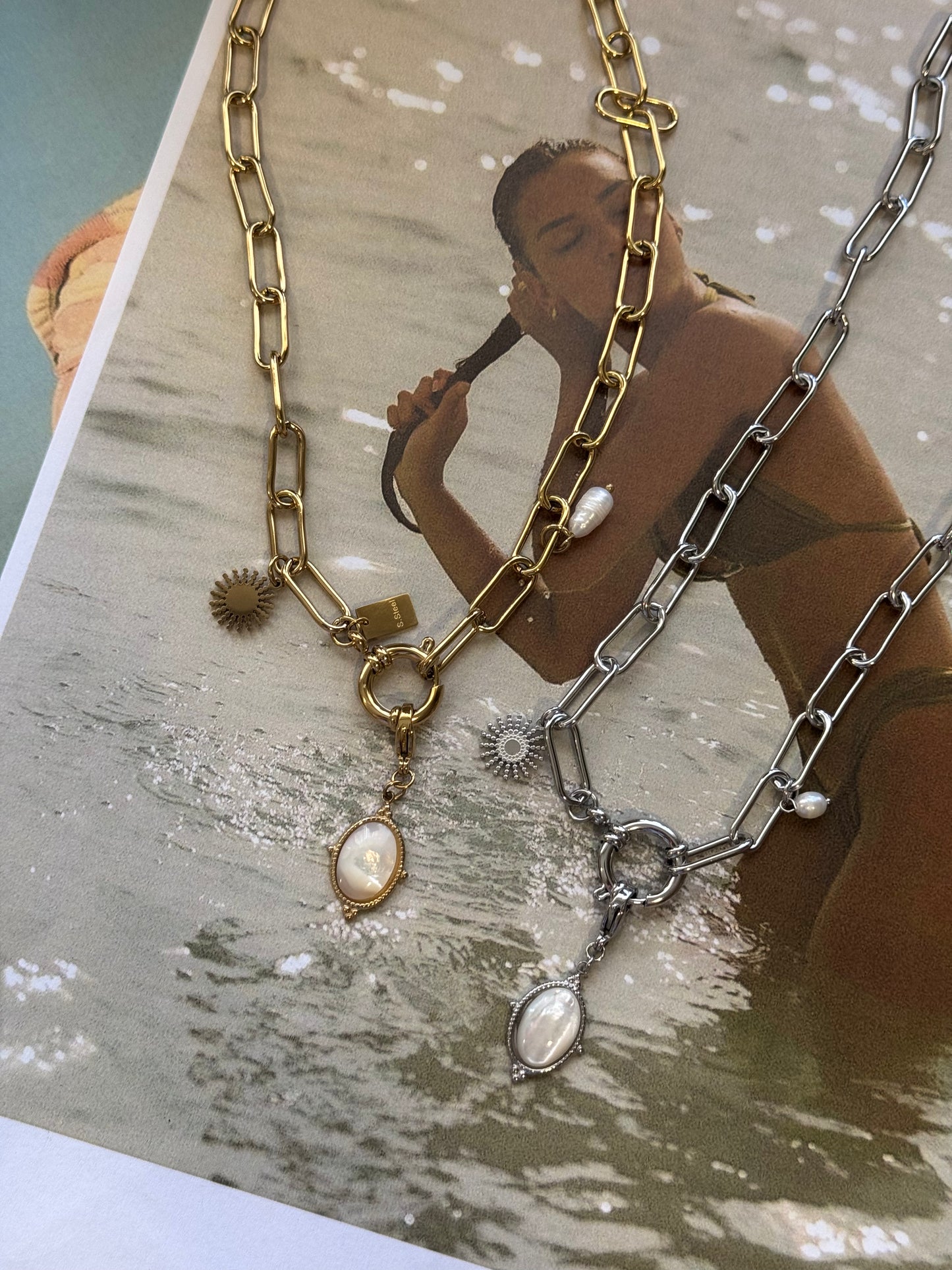 Soleil Pearl – Κολιέ Stainless Steel