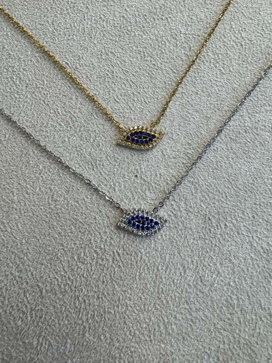 Κολιέ Mystic Eye – Μικρό Ματάκι με Ζιργκόν (Χρυσό ή Ασημί)