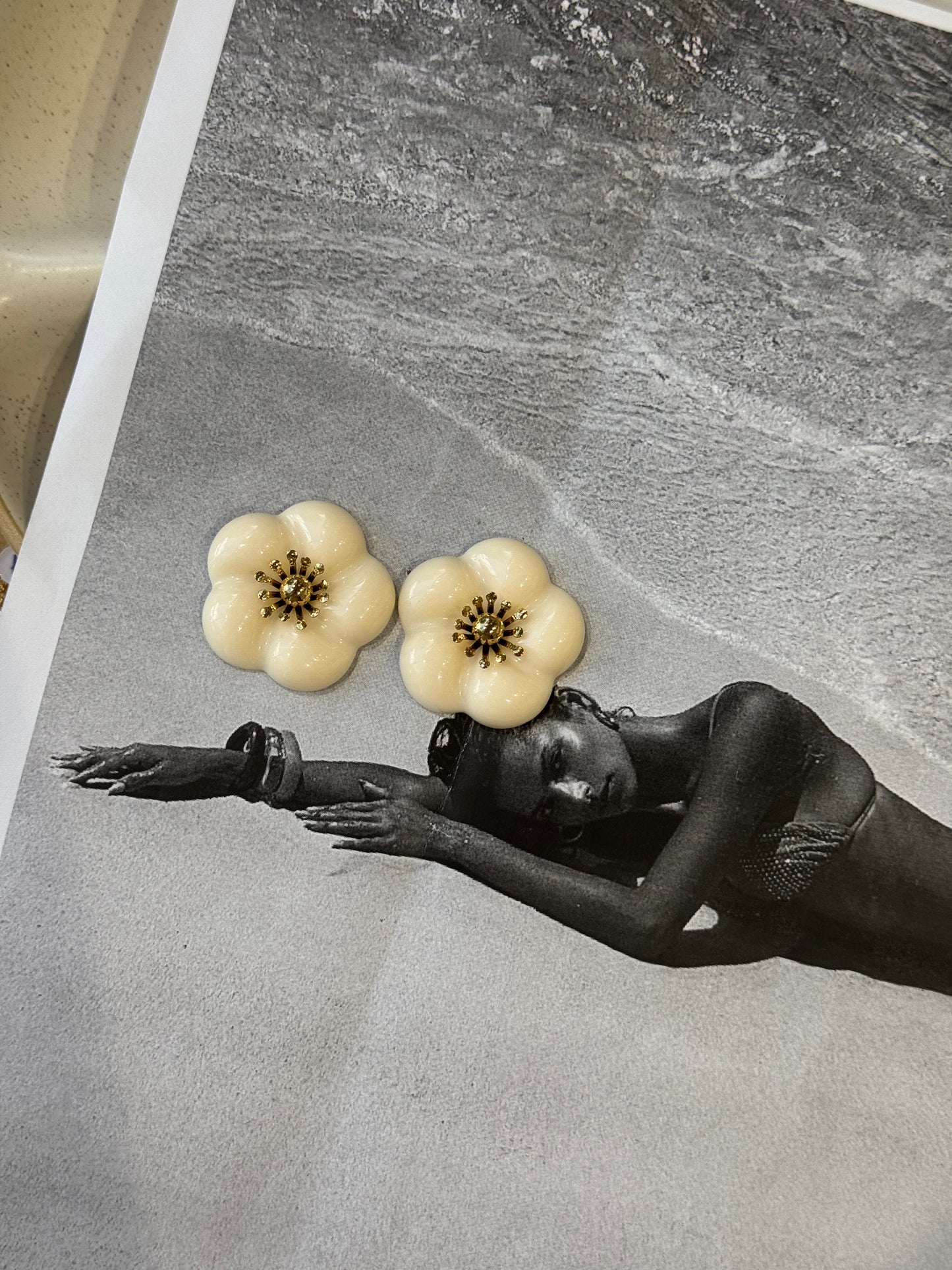 Capri Flowers- σκουλαρίκια Stainless Steel