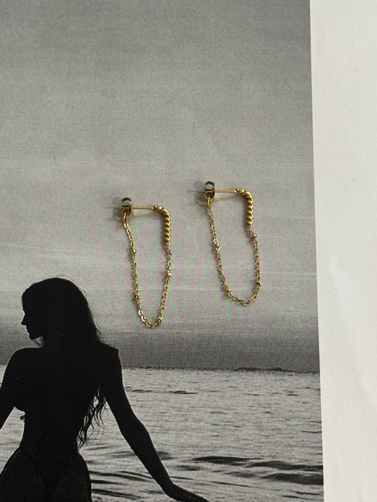 Twisted Hoops - σκουλαρίκια stainless steel