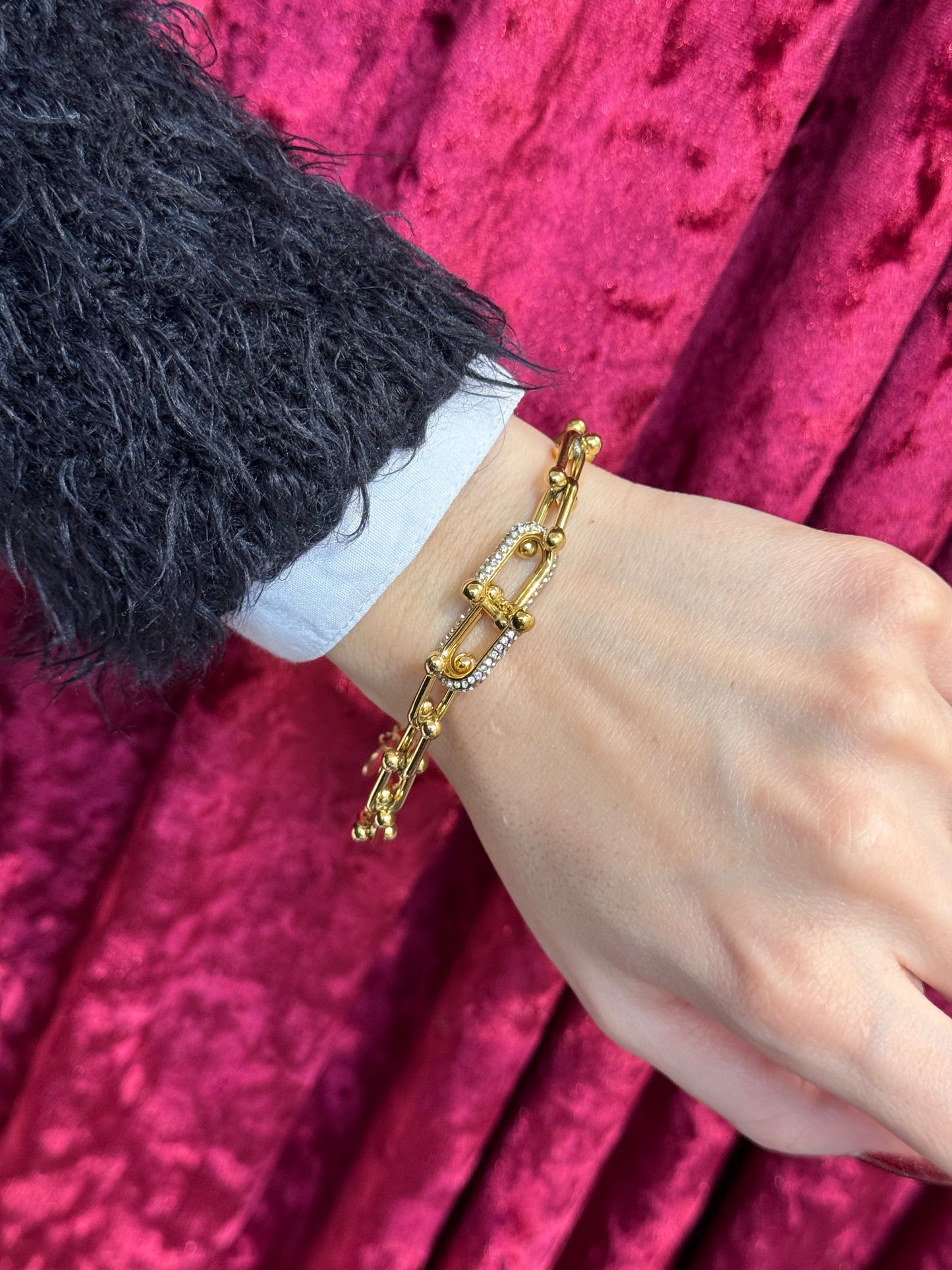 U-Link Sparkle-stainless steel bracelet