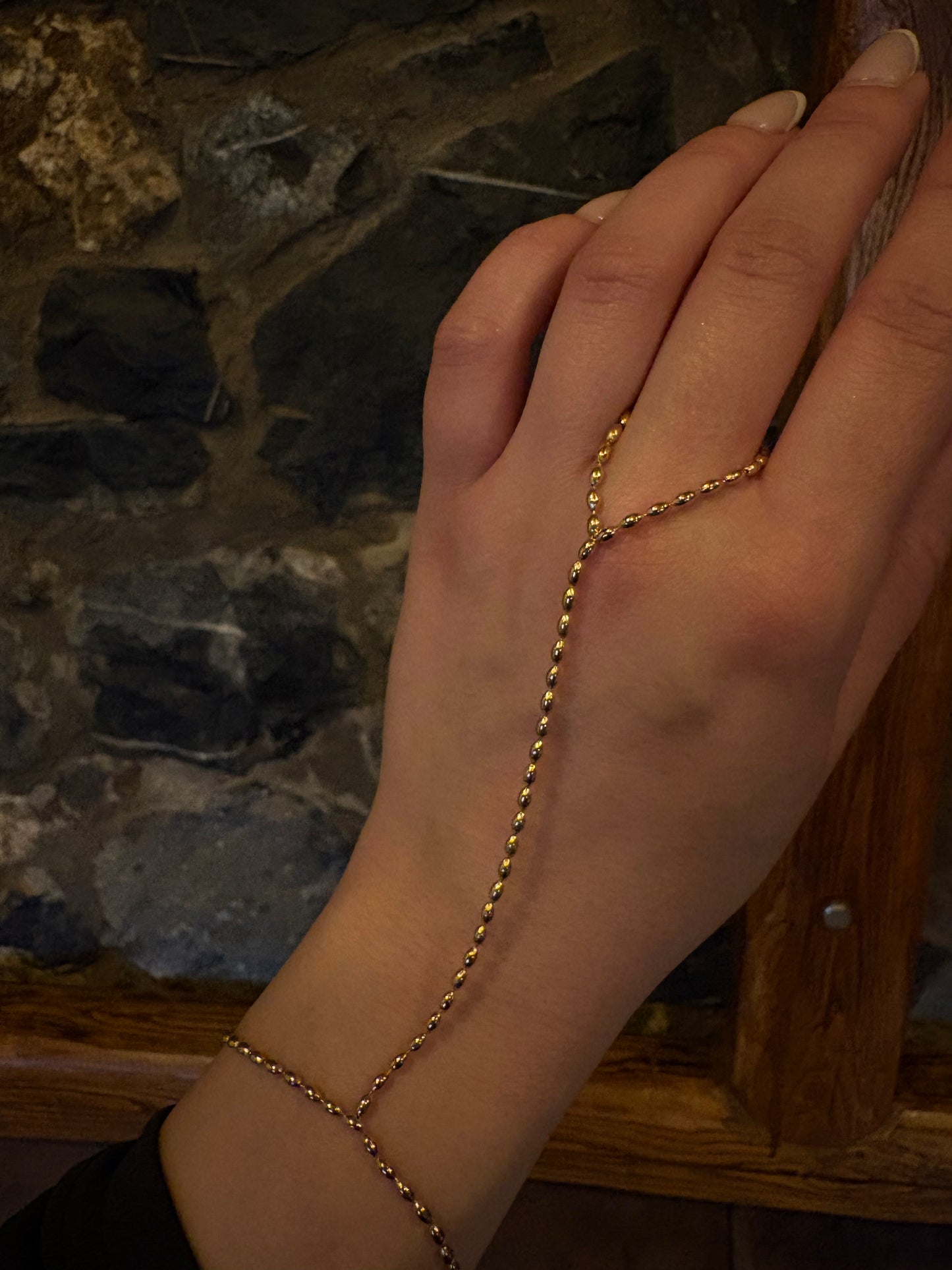 Celeste steel bracelet ring