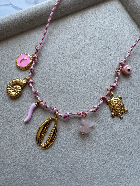 «Solène» κολιέ με charms