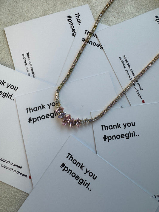 ''Stardust kiss '' - ατσάλινο κολιέ με πολύχρωμες πέτρες