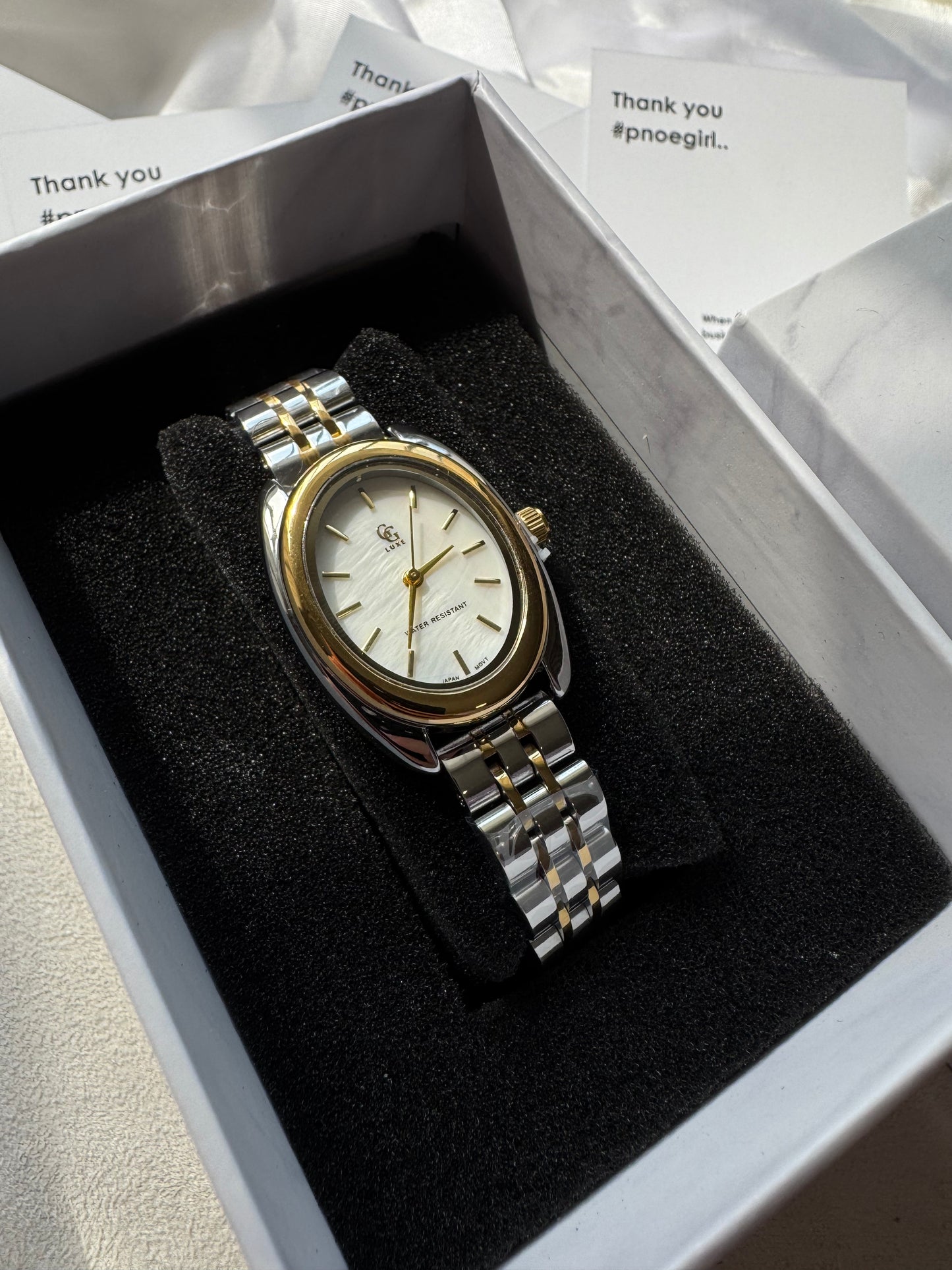 Lune d’Argent - Αδιάβροχο Premium Ρολόι Stainless Steel ασημί-χρυσό
