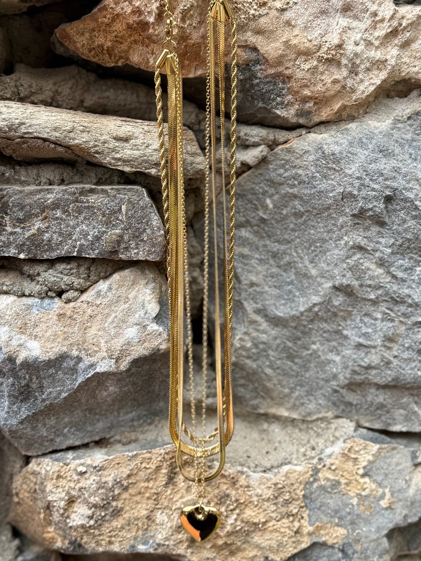 Honey Layers – κολιέ stainless steel