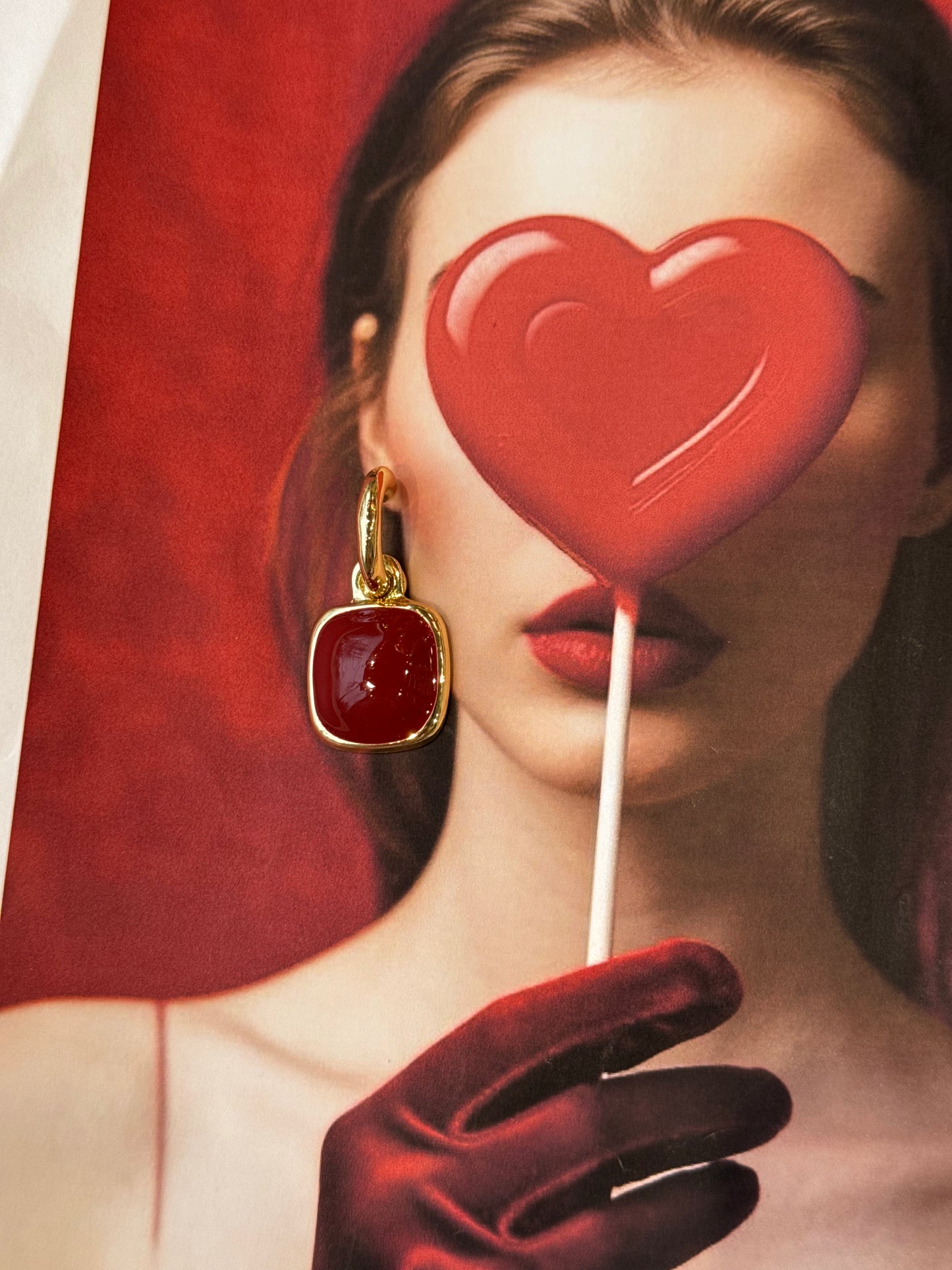 Deep Sangria – σκουλαρίκια ανθεκτικός ορείχαλκος