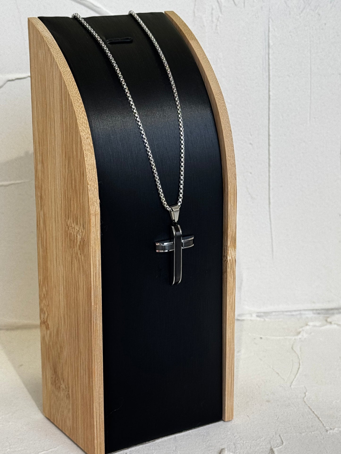 Steel Horizon Cross – κολιέ stainless steel