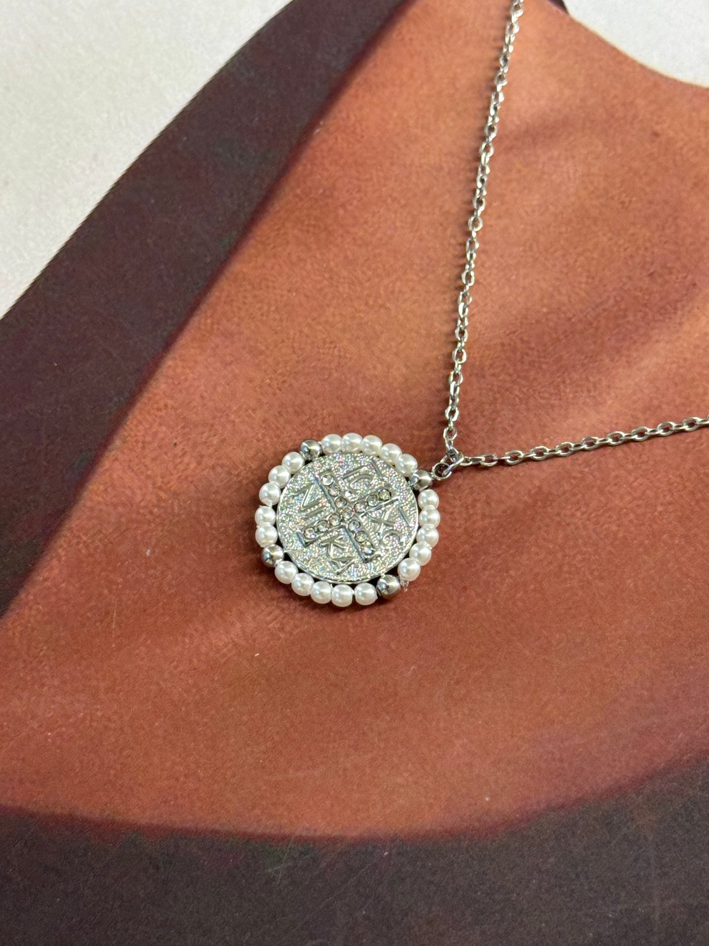 Vintage Pearl – κολιέ stainless steel