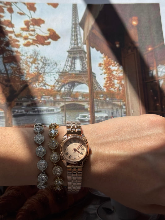 PARIS ROSÉ - Αδιάβροχο Premium Ρολόι Stainless Steel
